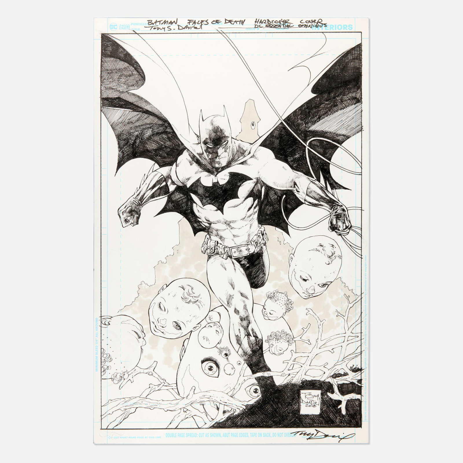Tony Daniel, Batman: Faces of Death D.C. Essentials Cover Original Art (D.C. Comics, 2018) (1 of 1)