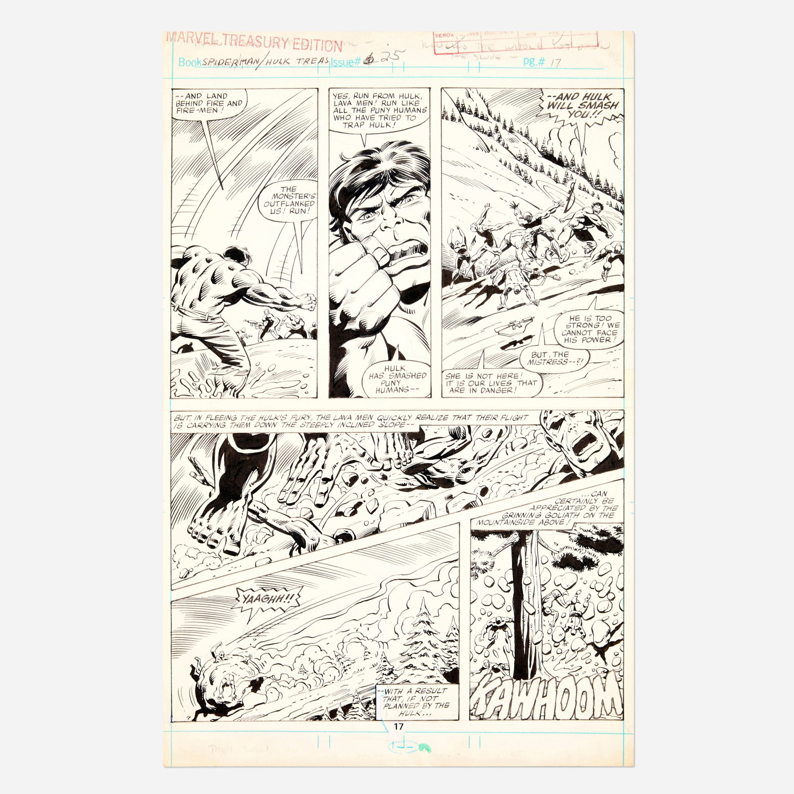 Herb Trimpe and Bruce Patterson, Marvel Treasury Edition #25 Story Page 17 Original Art (1 of 1)