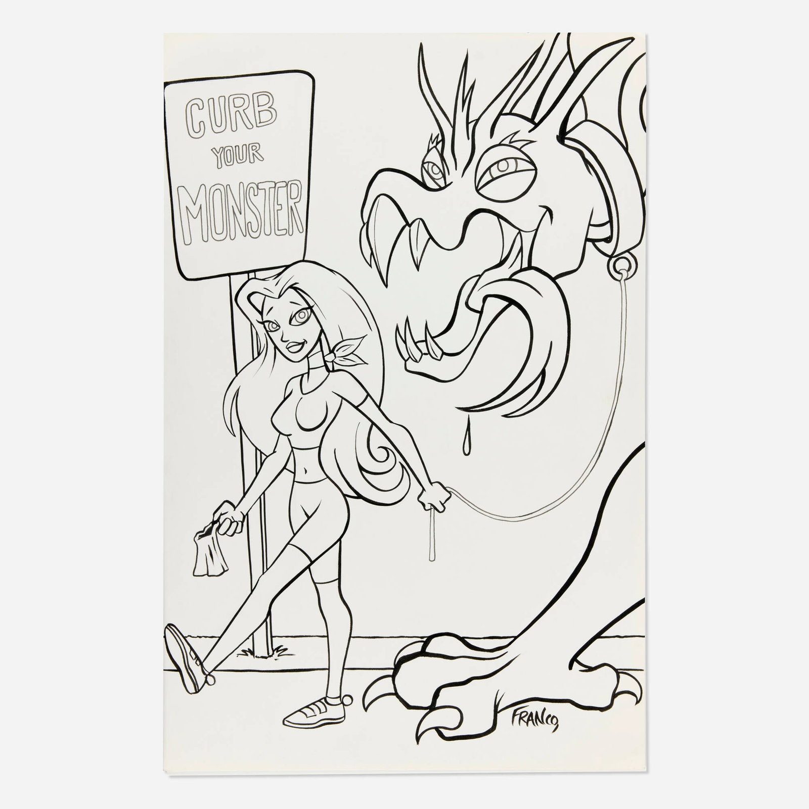 Franco Aureliani, Emerald City Comic Con 'Monsters & Dames' Interior Illustration (ECCC, 2009) (1 of 1)