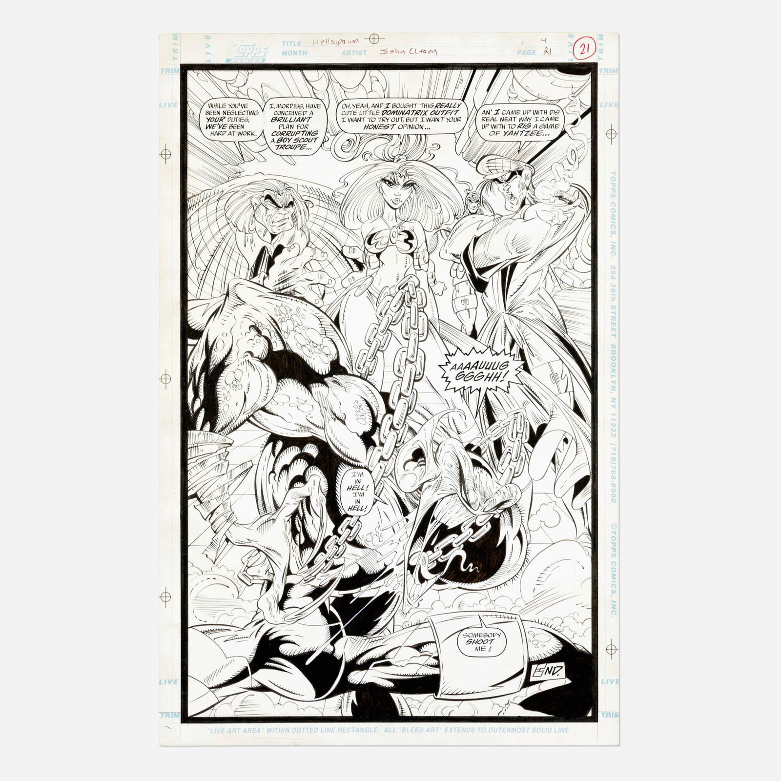 John Cleary and Steve Montano, Satan's Six Hellspawn #4 Story Page 21 Original Art (1 of 1)