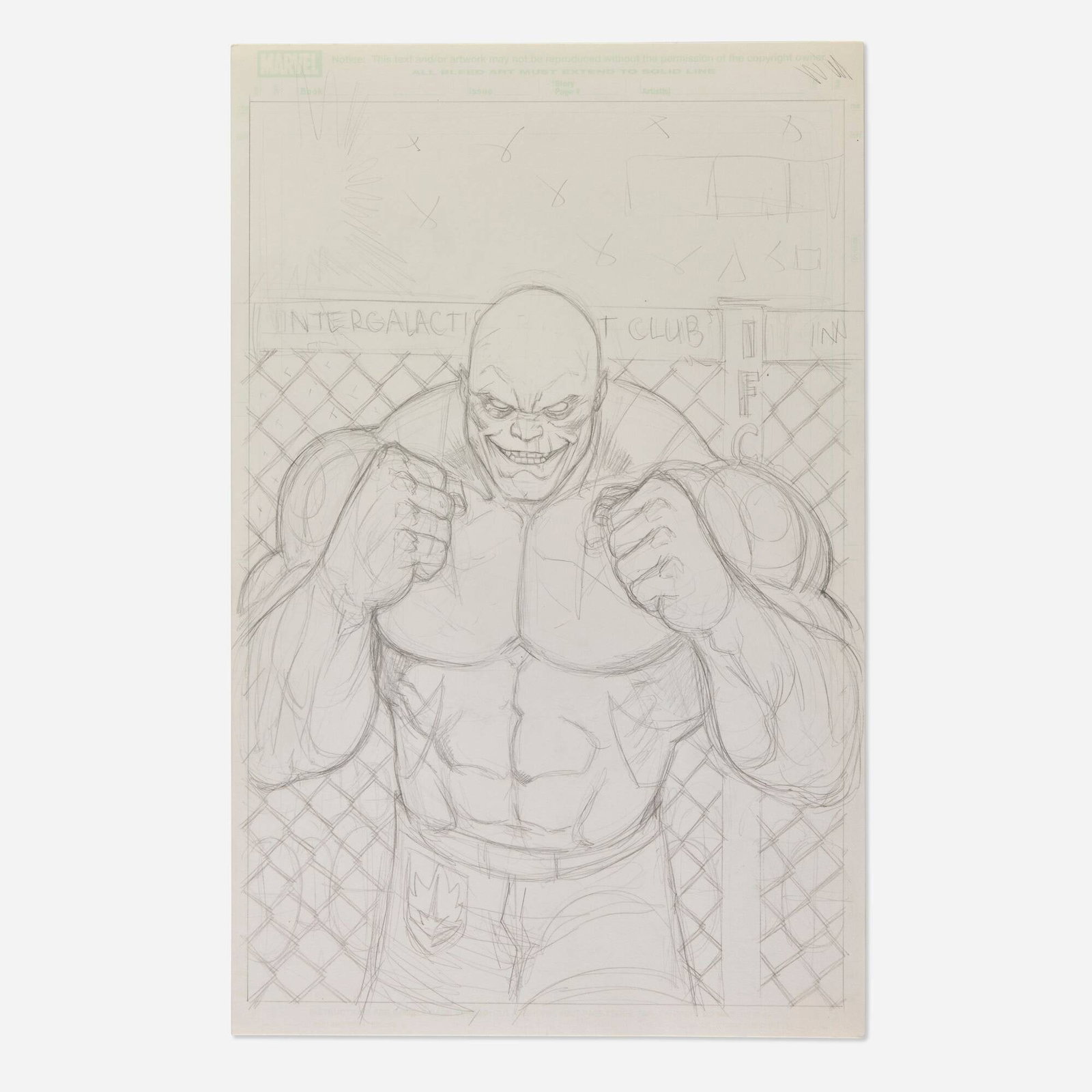 Ed McGuinness, Drax the Destoyer #1 Cover Preliminary Original Art (Marvel Comics, 2015) (1 of 1)