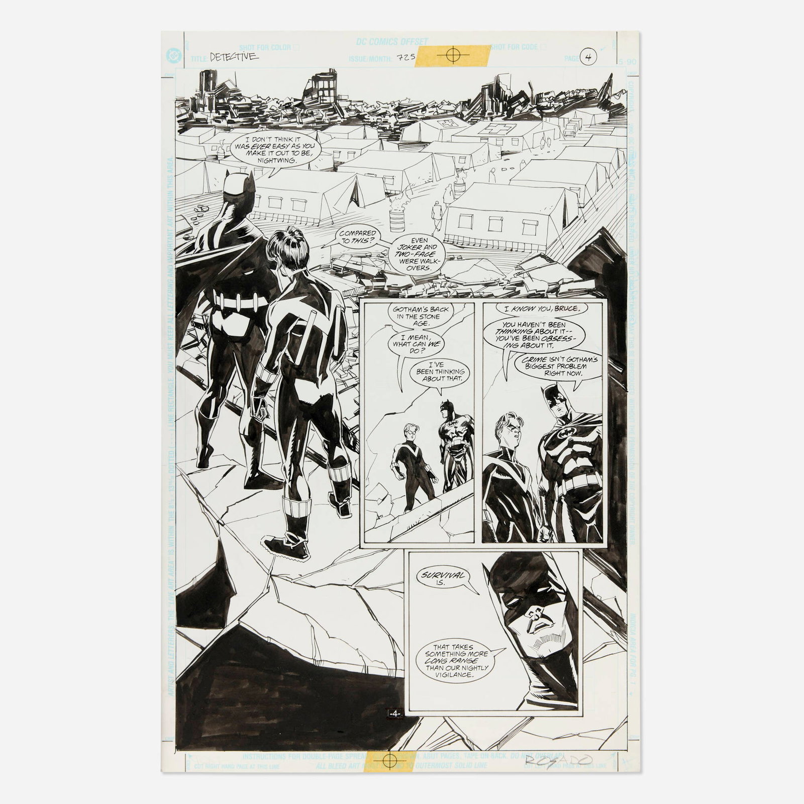 William Rosado and Tom Palmer, Detective Comics #725 Story Page 4 Original Art (DC Comics, 1998) (1 of 1)
