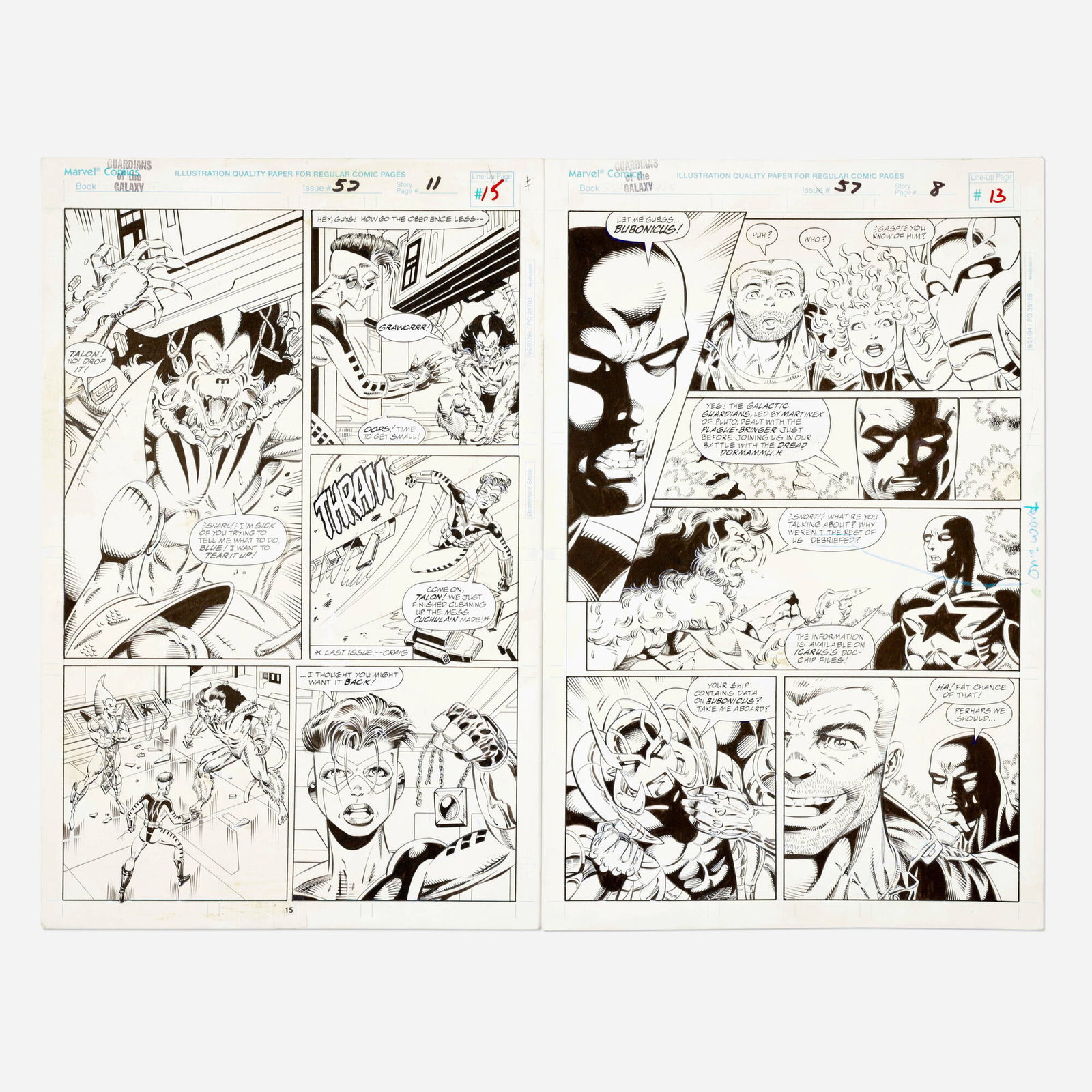 Kevin West Steve Montano, Guardians of the Galaxy #55 Story Page 11 and #57 Story Page 8 (1 of 1)