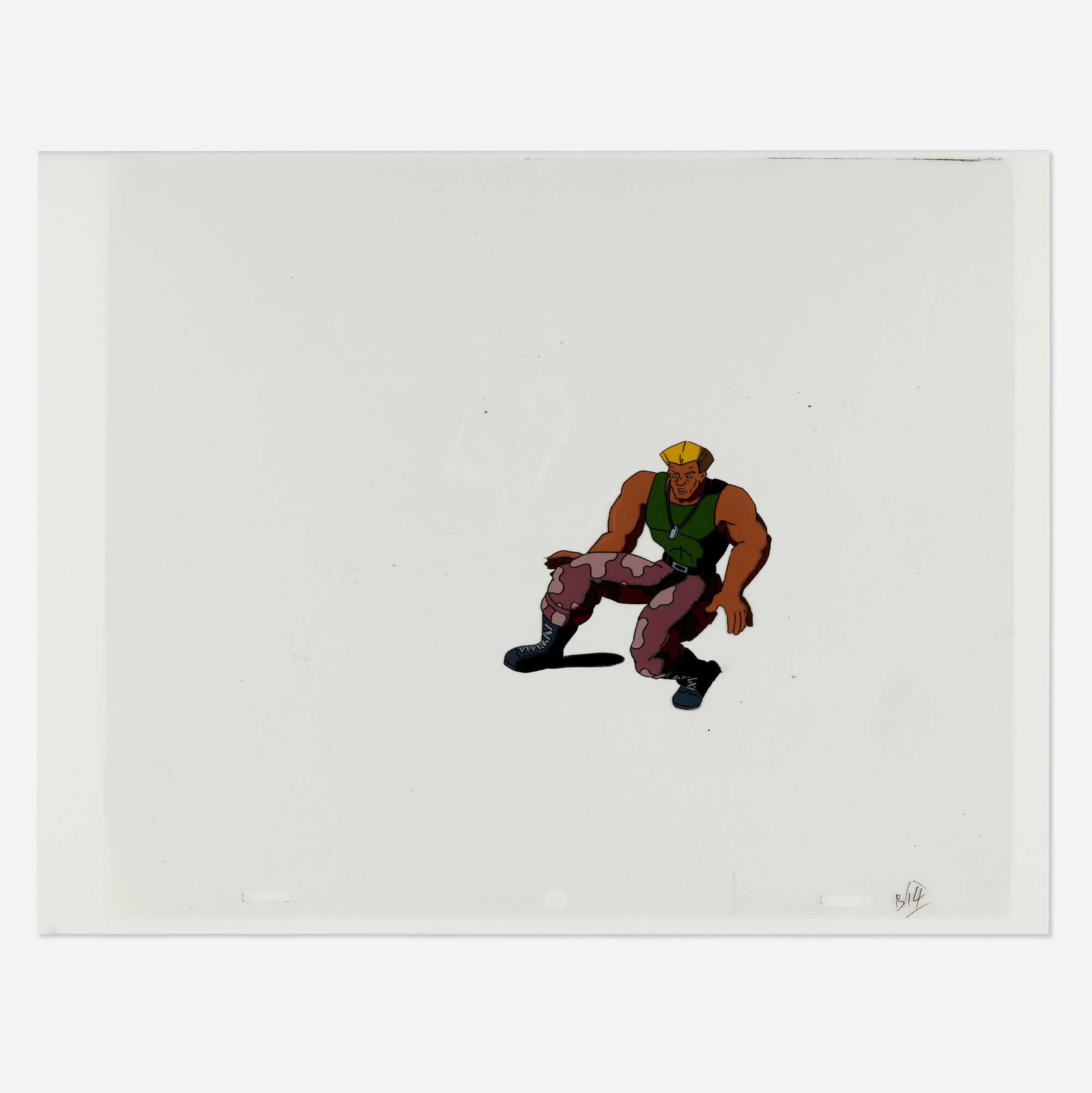 Street Fighter Animated Series (Guile) Animation Cel (Capcom, 1995) (1 of 1)