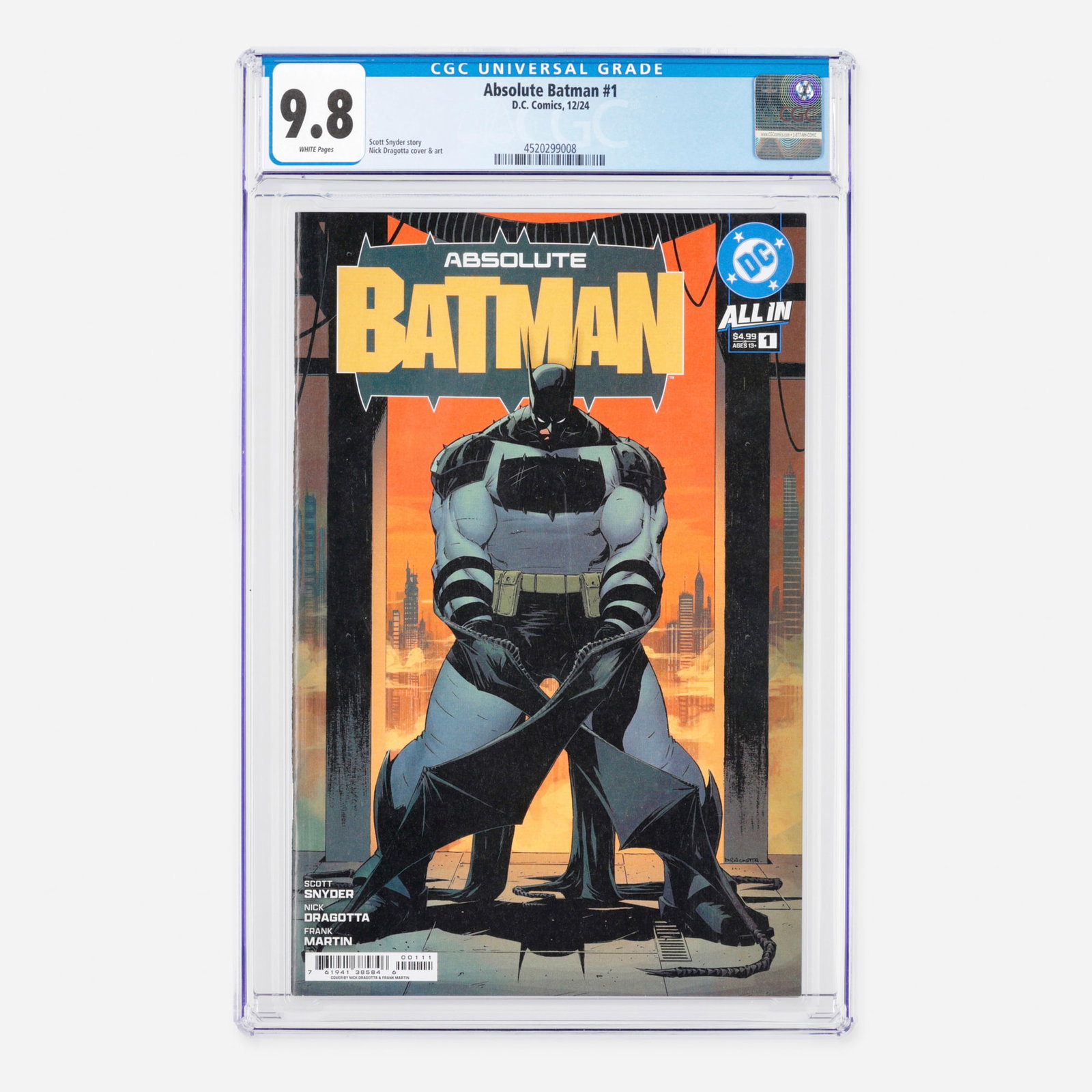 DC Comics Absolute Batman #1 CGC 9.8 (1 of 2)