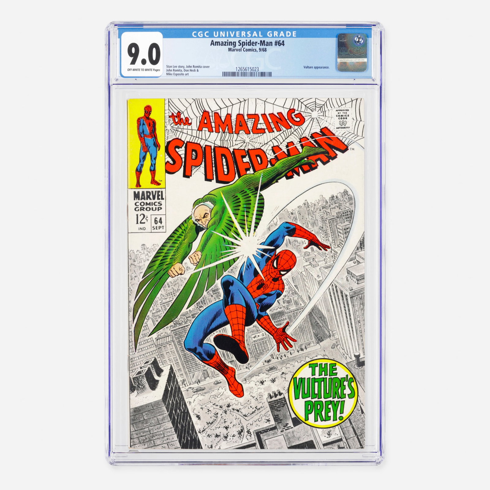 Marvel Comics Amazing Spider-Man #64 CGC 9.0 (1 of 2)