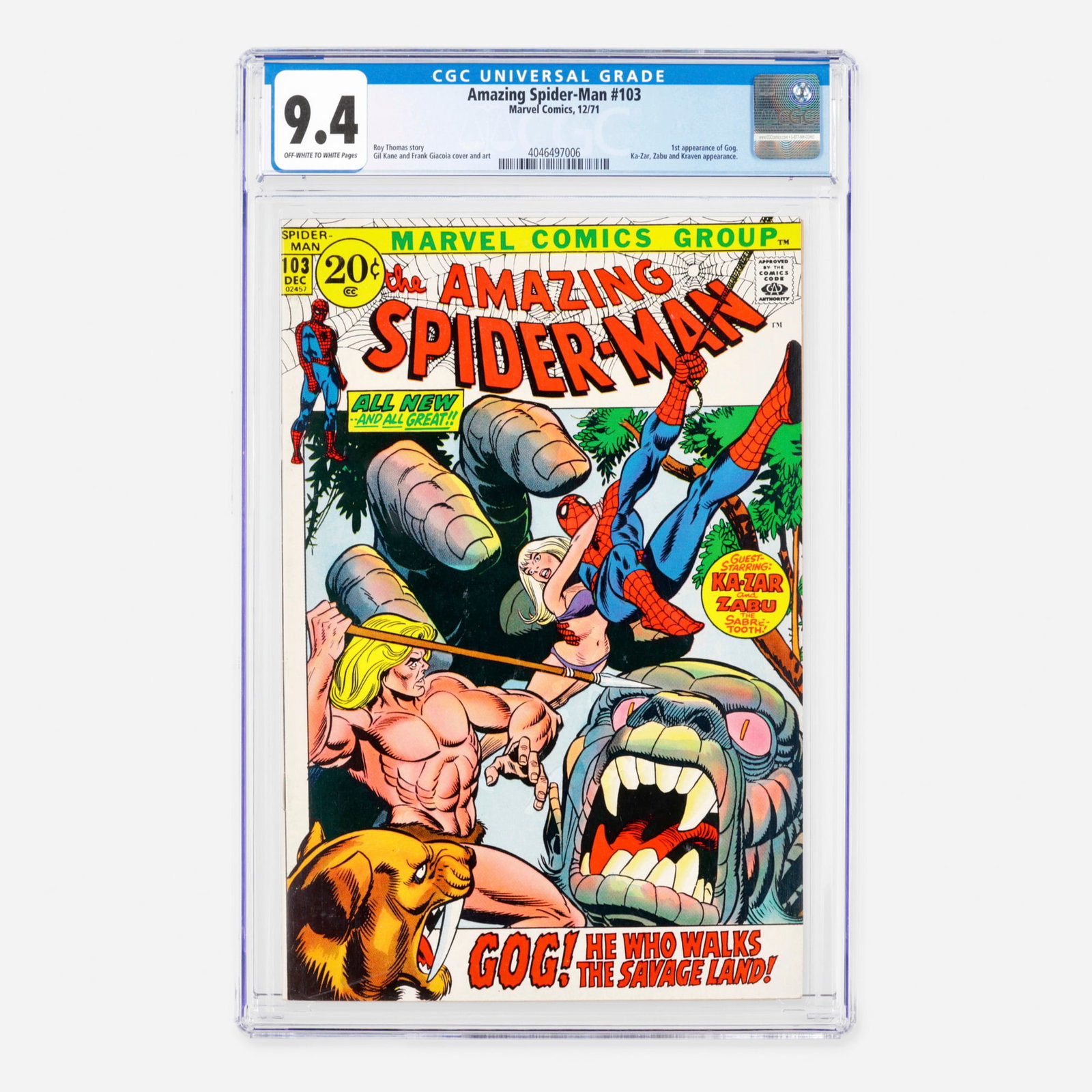 Marvel Comics Amazing Spider-Man #103 CGC 9.4 (1 of 2)