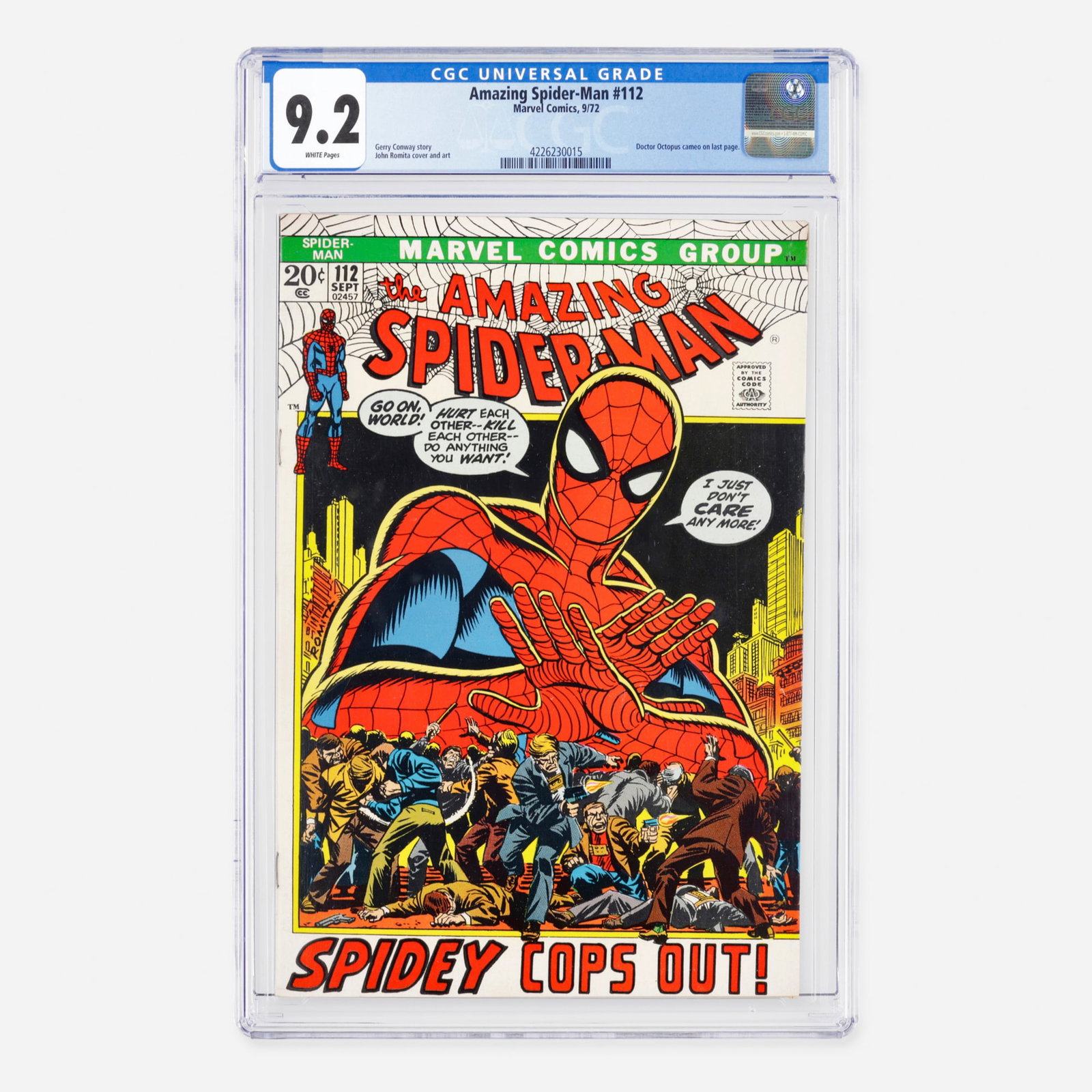 Marvel Comics Amazing Spider-Man #112 CGC 9.2 (1 of 2)