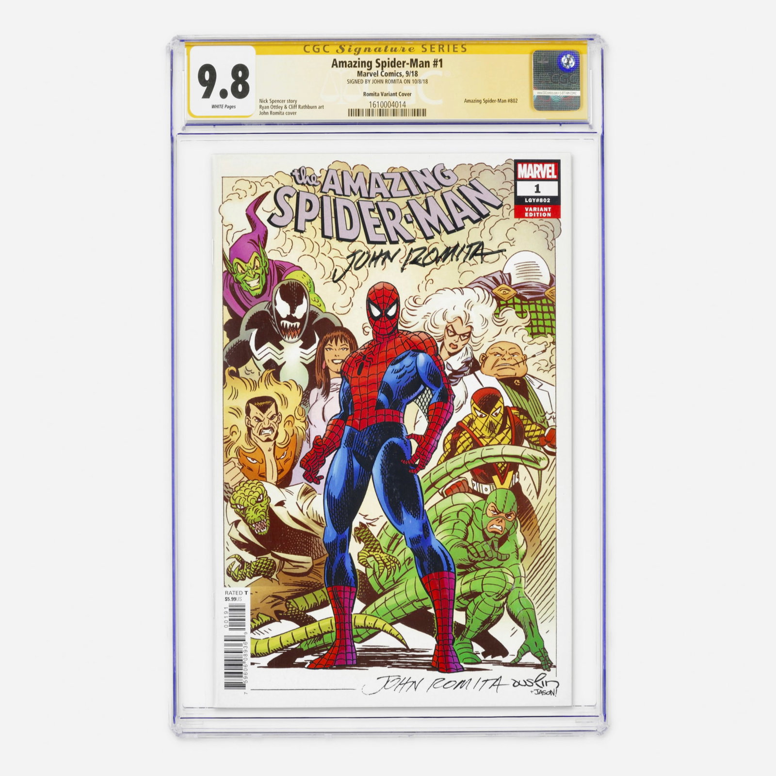 Marvel Comics Amazing Spider-Man #1 CGC 9.8 Romita Variant Signature Series John Romita Sr. (1 of 2)
