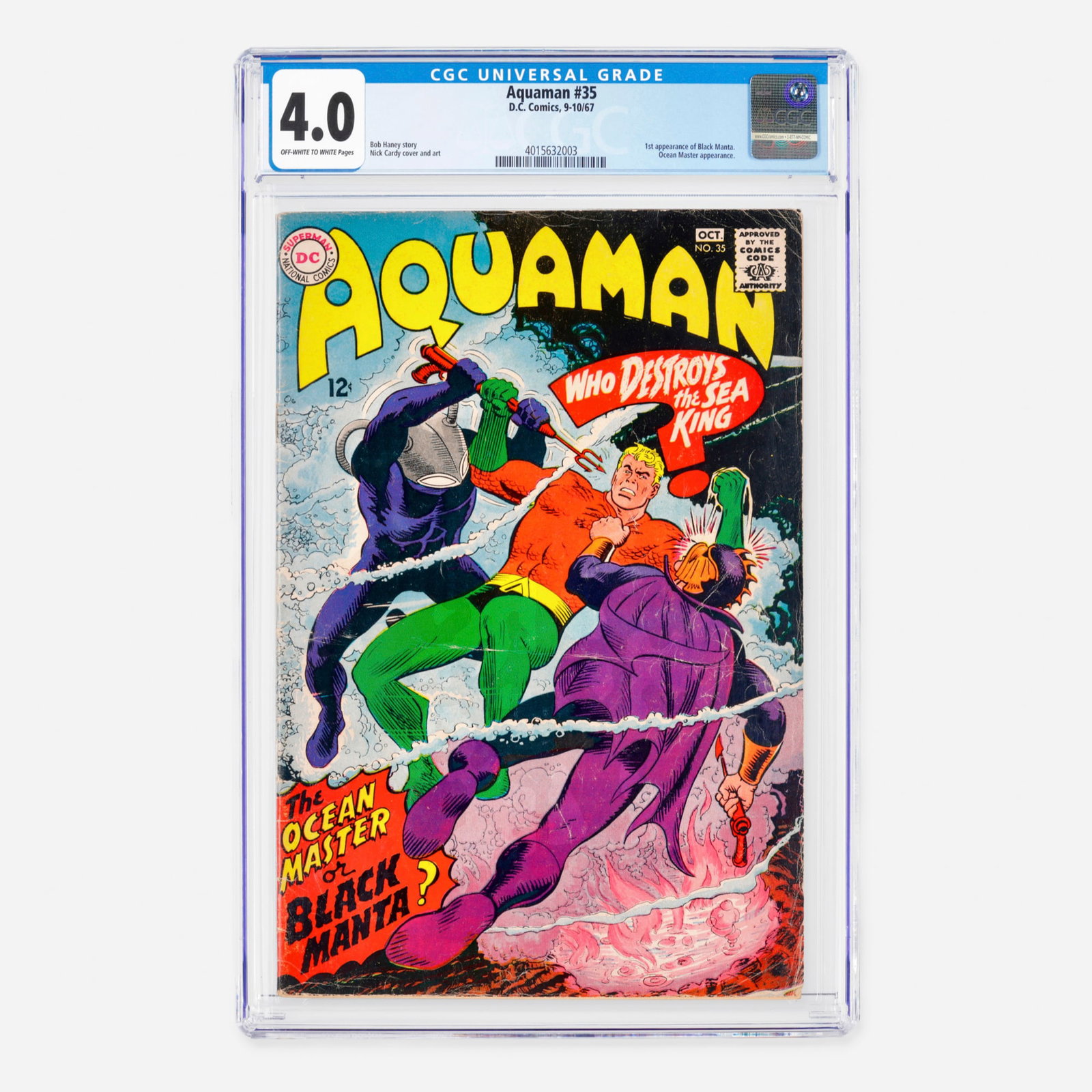 DC Comics Aquaman #35 CGC 4.0 (1 of 2)