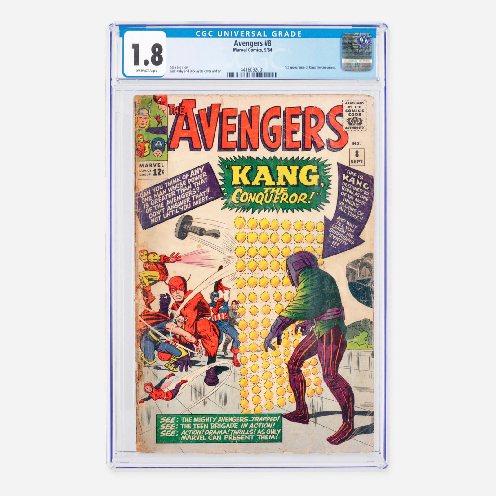 Marvel Comics Avengers #8 CGC 1.8 (1 of 2)
