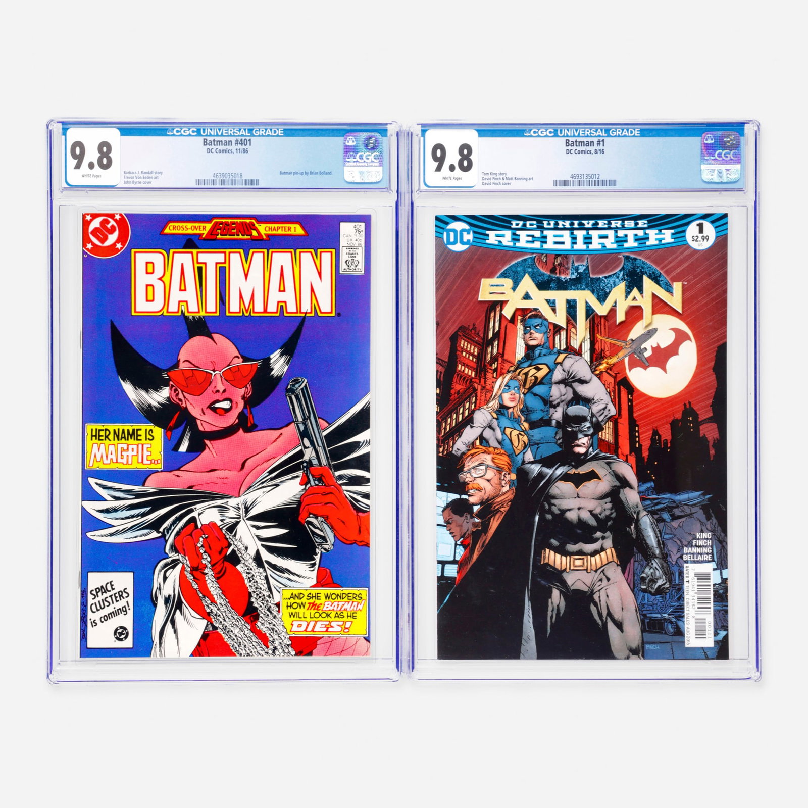 2 DC Comics Batman #401 and Batman #1 CGC 9.8 Group (1 of 2)