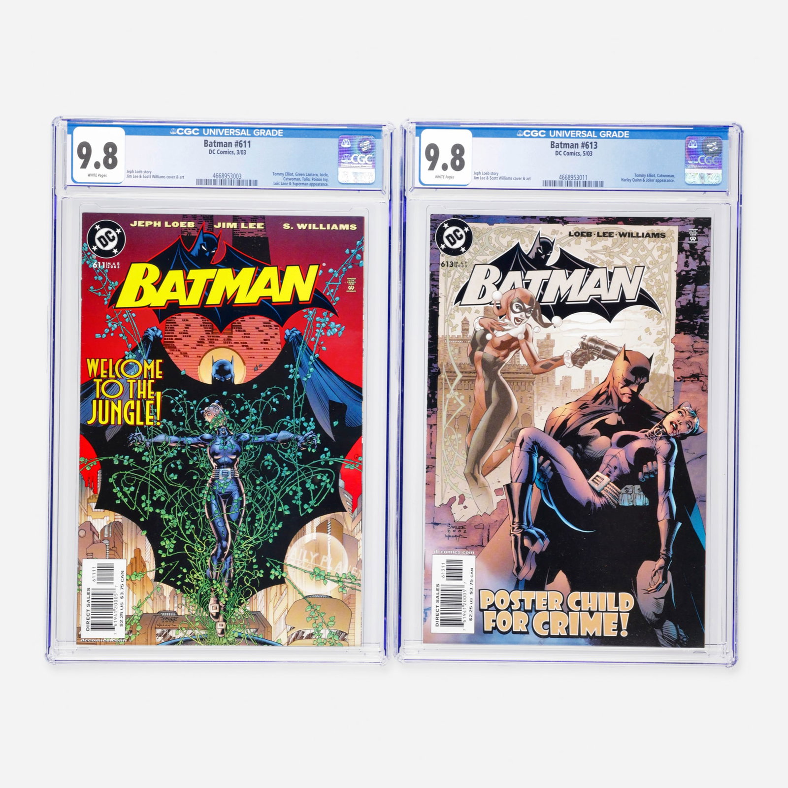 2 DC Comics Batman #611 and #613 CGC 9.8 Group (1 of 2)