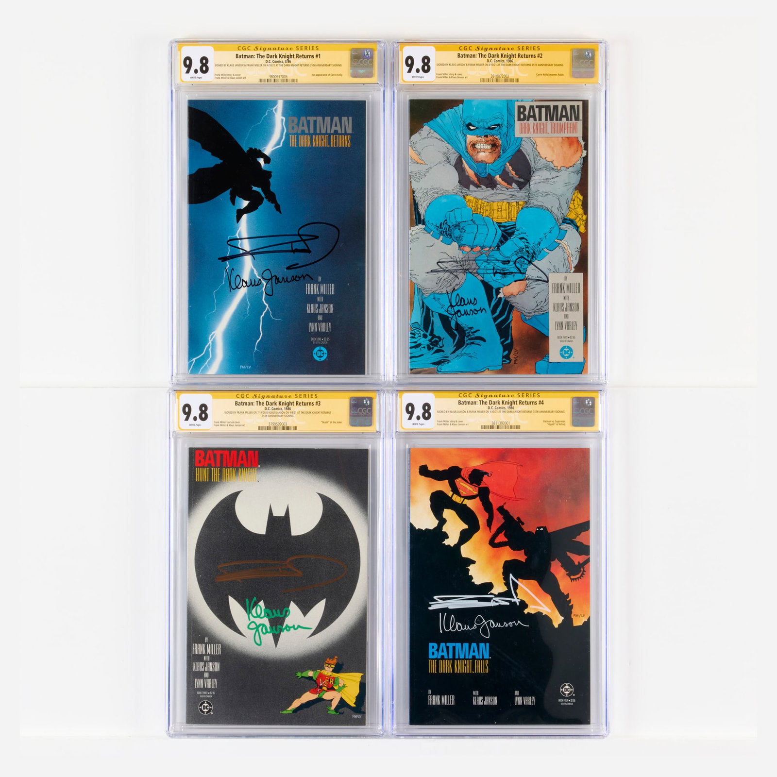 4 DC Comics Batman: The Dark Knight Returns #1-#4 CGC 9.8 Signature Series (1 of 2)