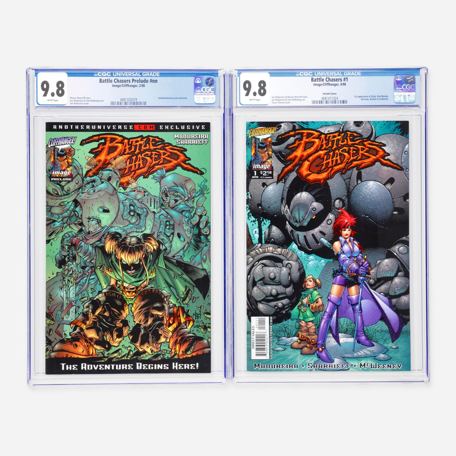 2 Image/Cliffhanger Battle Chasers #1 and Battle Chasers Prelude #nn CGC 9.8 Group (1 of 2)