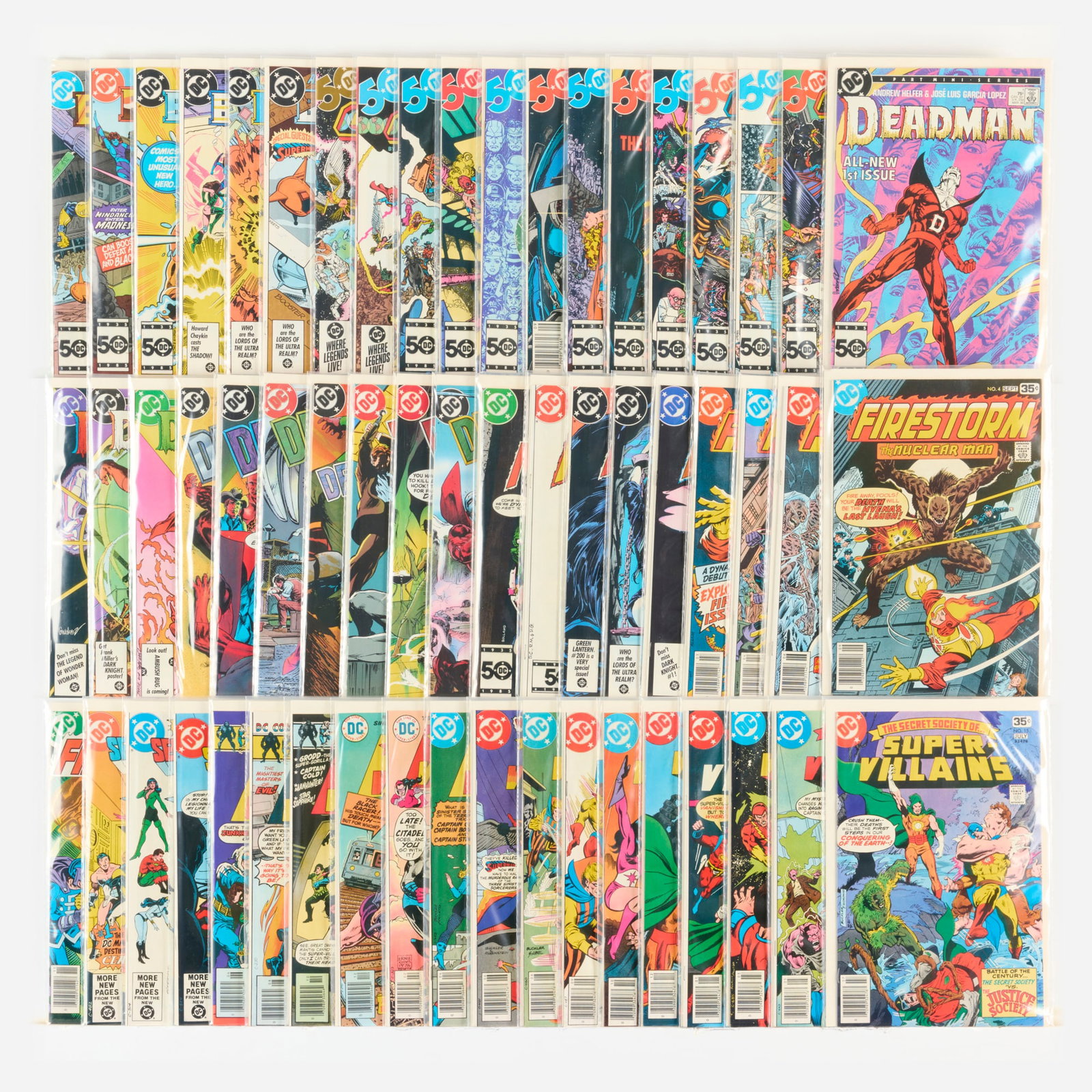 57 DC Comics Mixed Title Group: 57 DC Comics Mixed Title Group USA, 20th Century Group includes: DC Comics Booster Gold #1-#6; Crisis on Infinite Earths #1-#12; Deadman #1-#7; Deadman Vol 2 #1-#4; Elvira's House of Mystery