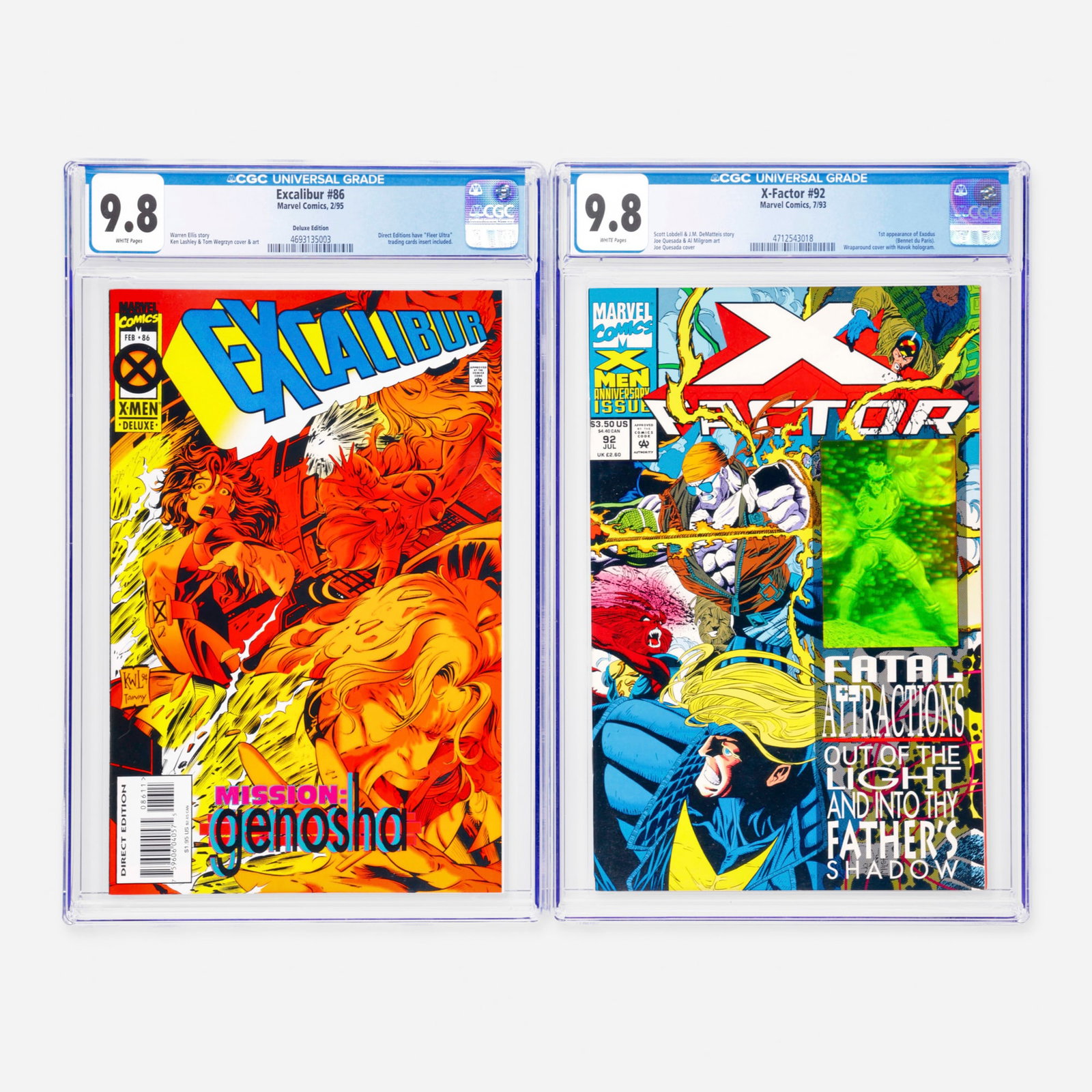 2 Marvel Comics Excalibur #86 and X-Factor #92 CGC 9.8 Group (1 of 2)