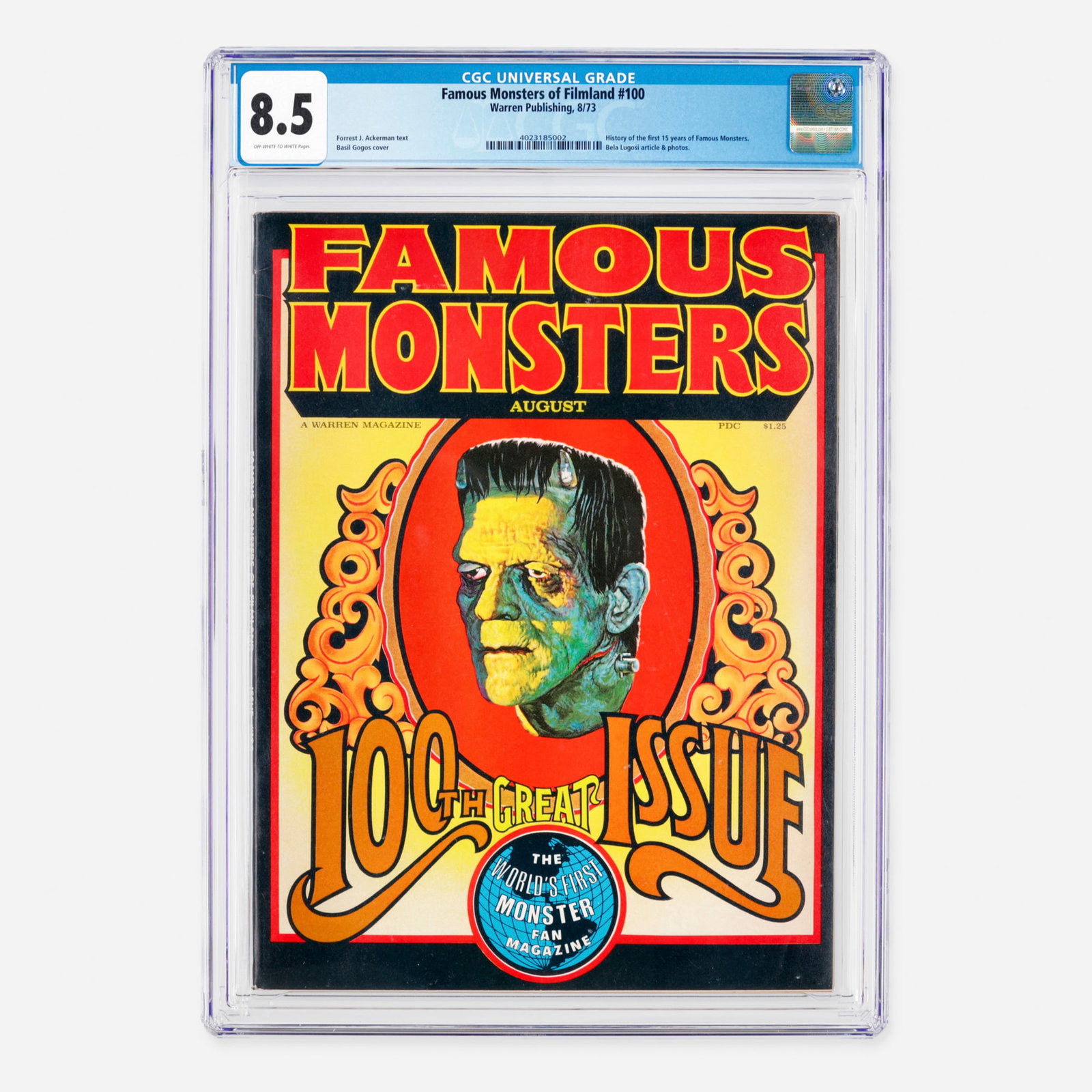 Warren Publishing Famous Monsters of Filmland #100 CGC 8.5 (1 of 2)