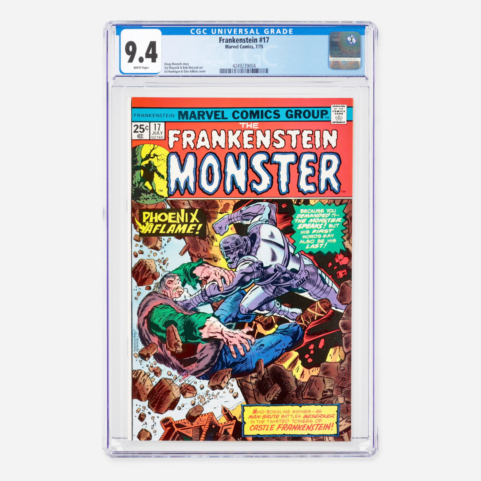 Marvel Comics Frankenstein #17 CGC 9.4 (1 of 2)
