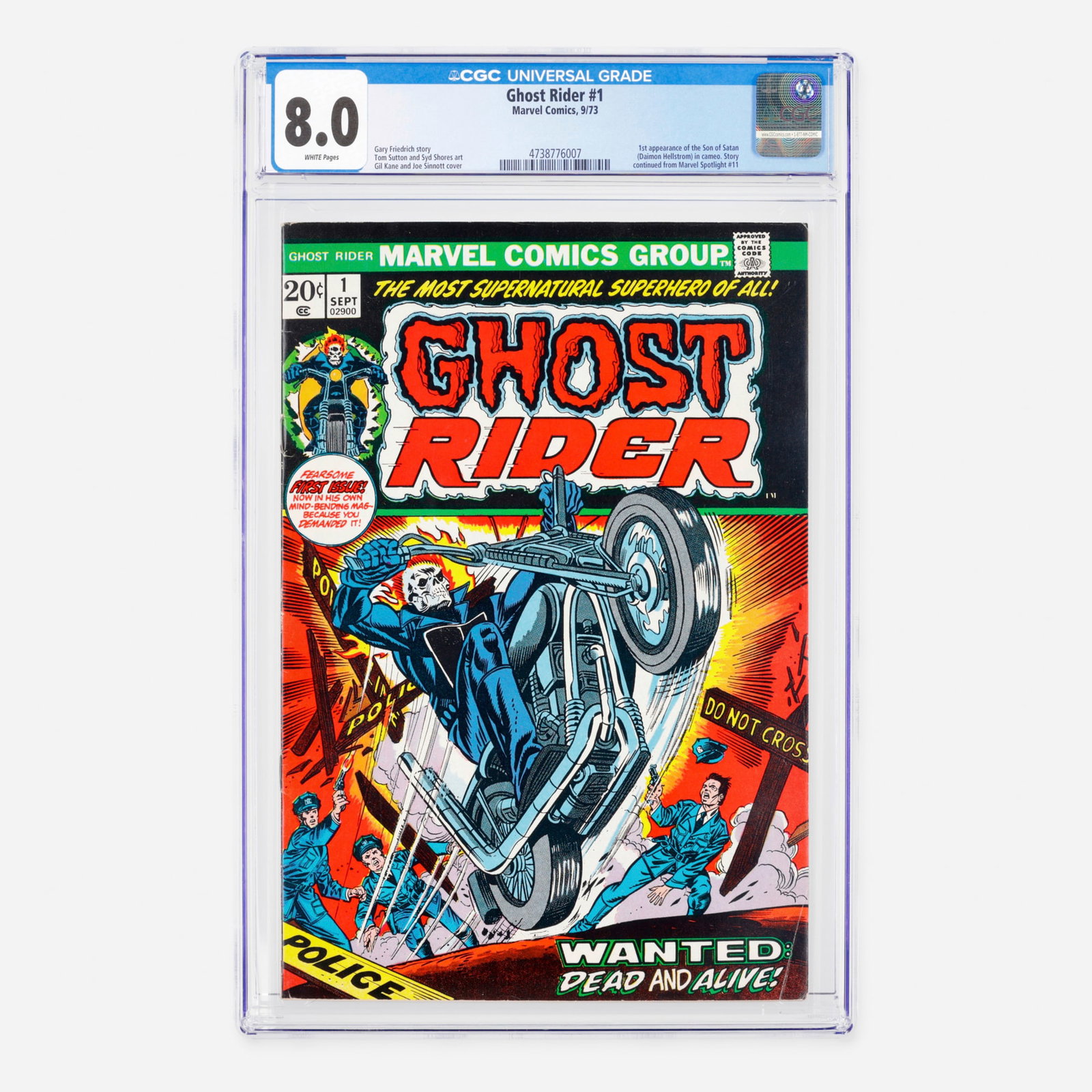 Marvel Comics Ghost Rider #1 CGC 8.0 (1 of 2)