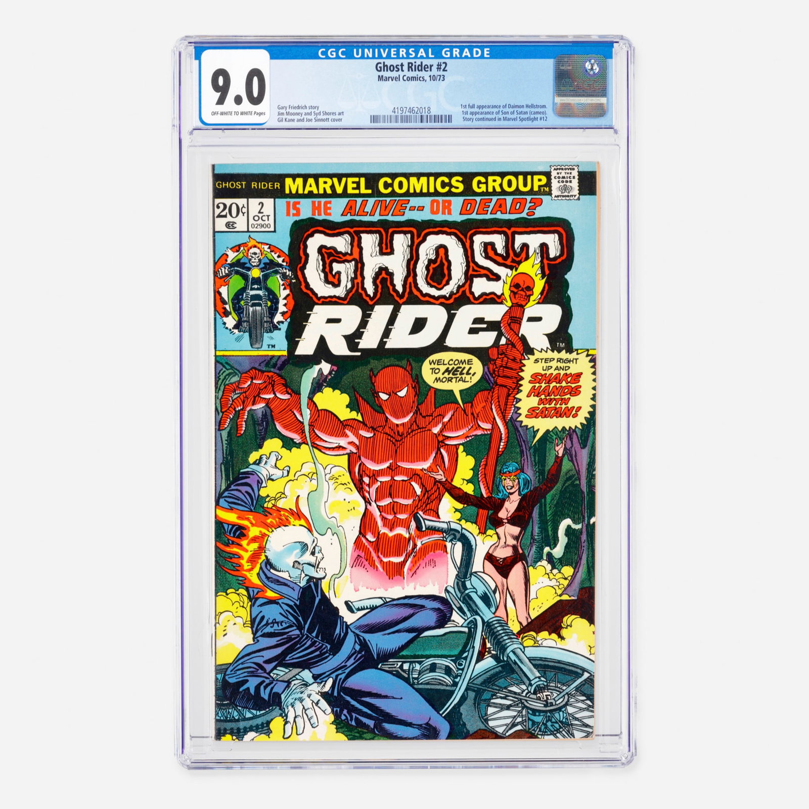 Marvel Comics Ghost Rider #2 CGC 9.0 (1 of 2)