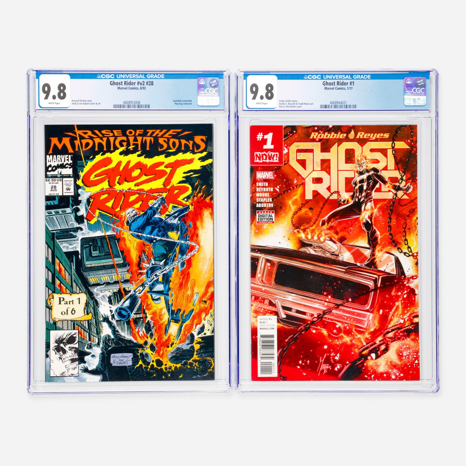 2 Marvel Comics Ghost Rider #v2 #28 and Ghost Rider #1 CGC 9.8 Group (1 of 2)