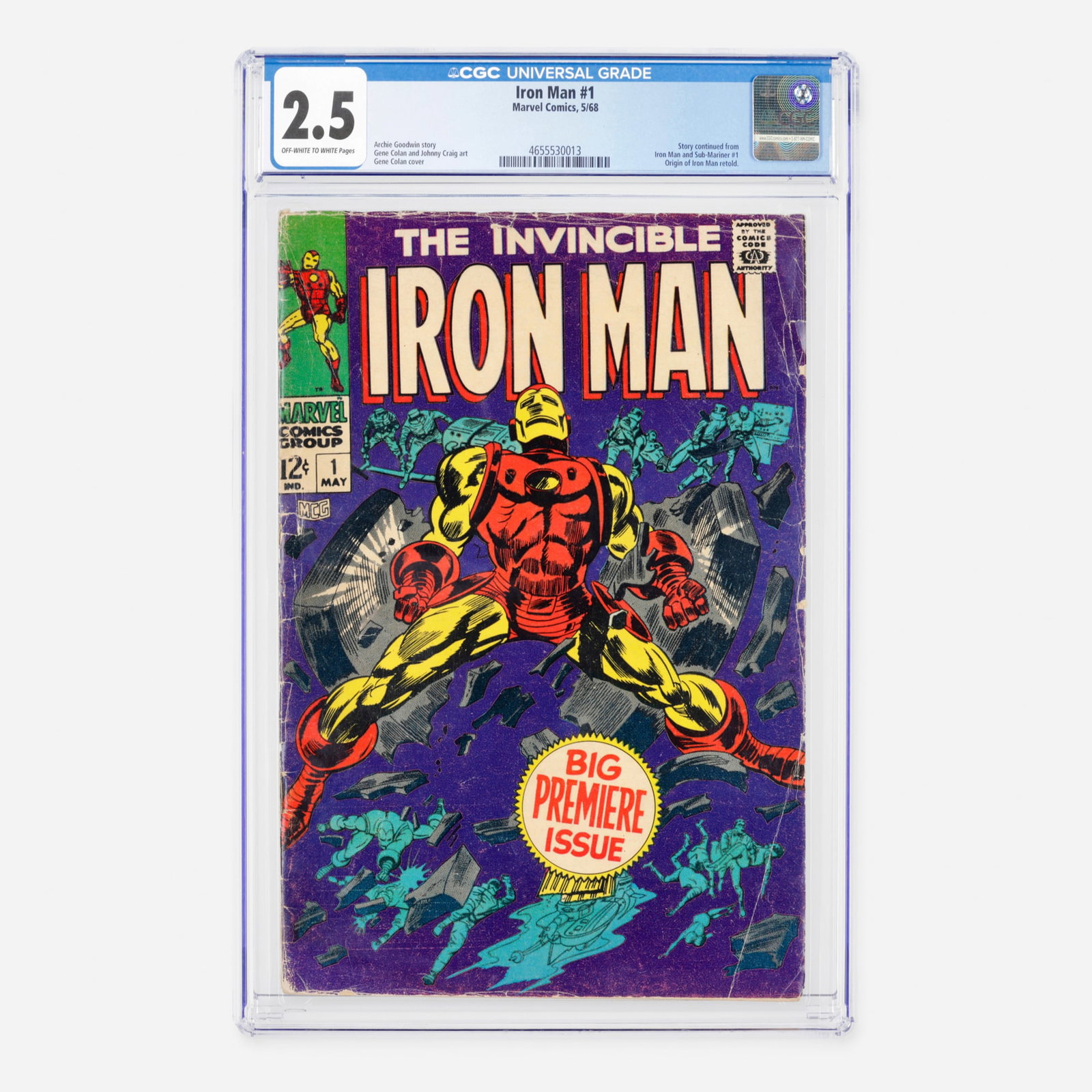 Marvel Comics Iron Man #1 CGC 2.5 (1 of 2)