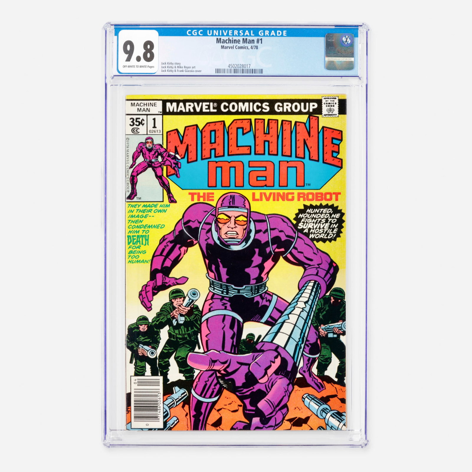 Marvel Comics Machine Man #1 CGC 9.8 (1 of 2)