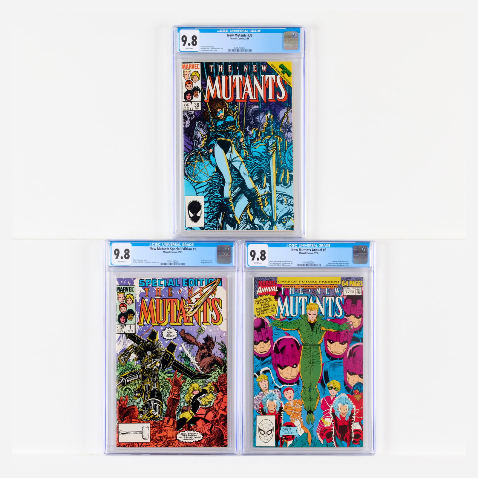 3 Marvel Comics New Mutants Related CGC 9.8 Group (1 of 2)