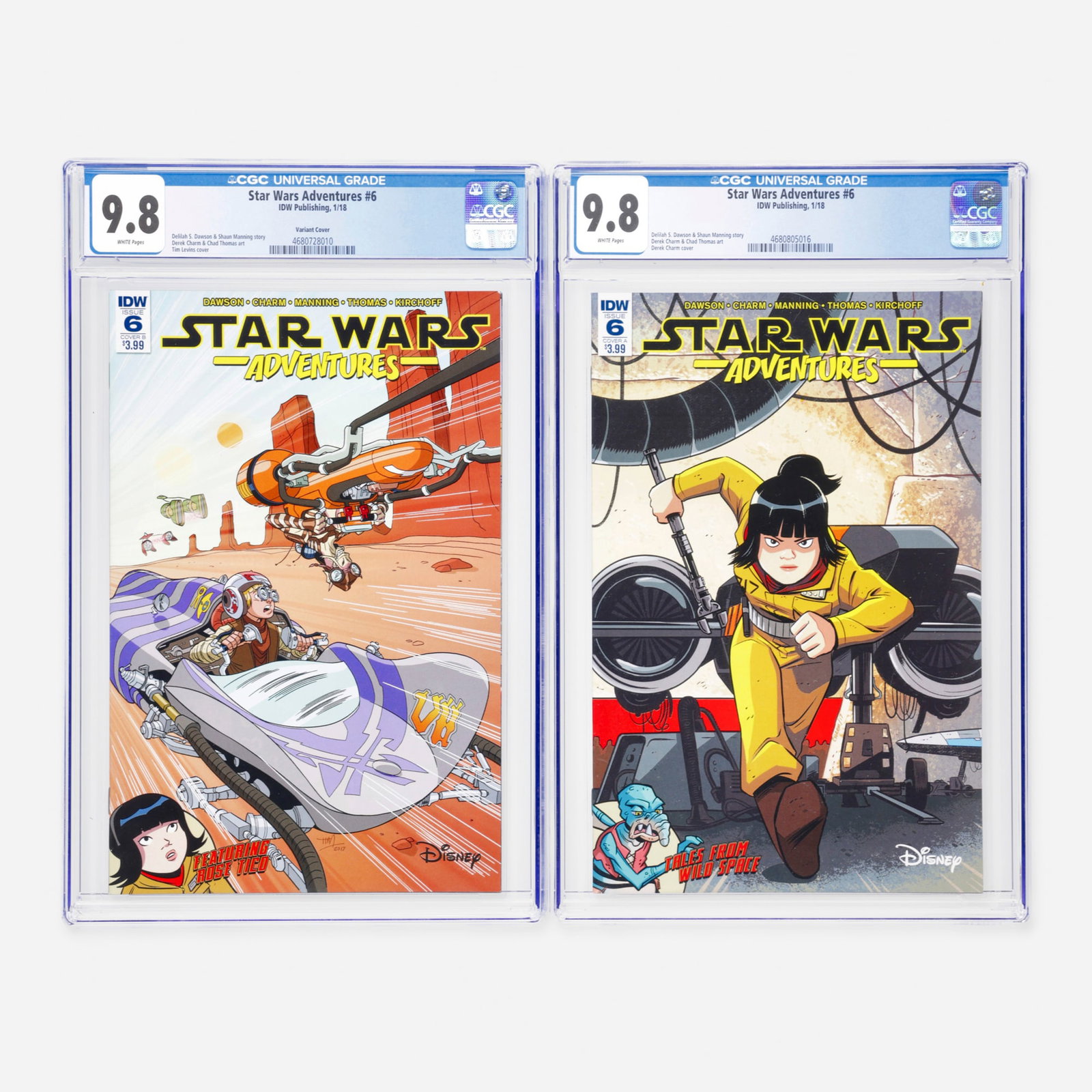 2 IDW Publishing Star Wars Adventures #6 CGC 9.8 Group (1 of 2)