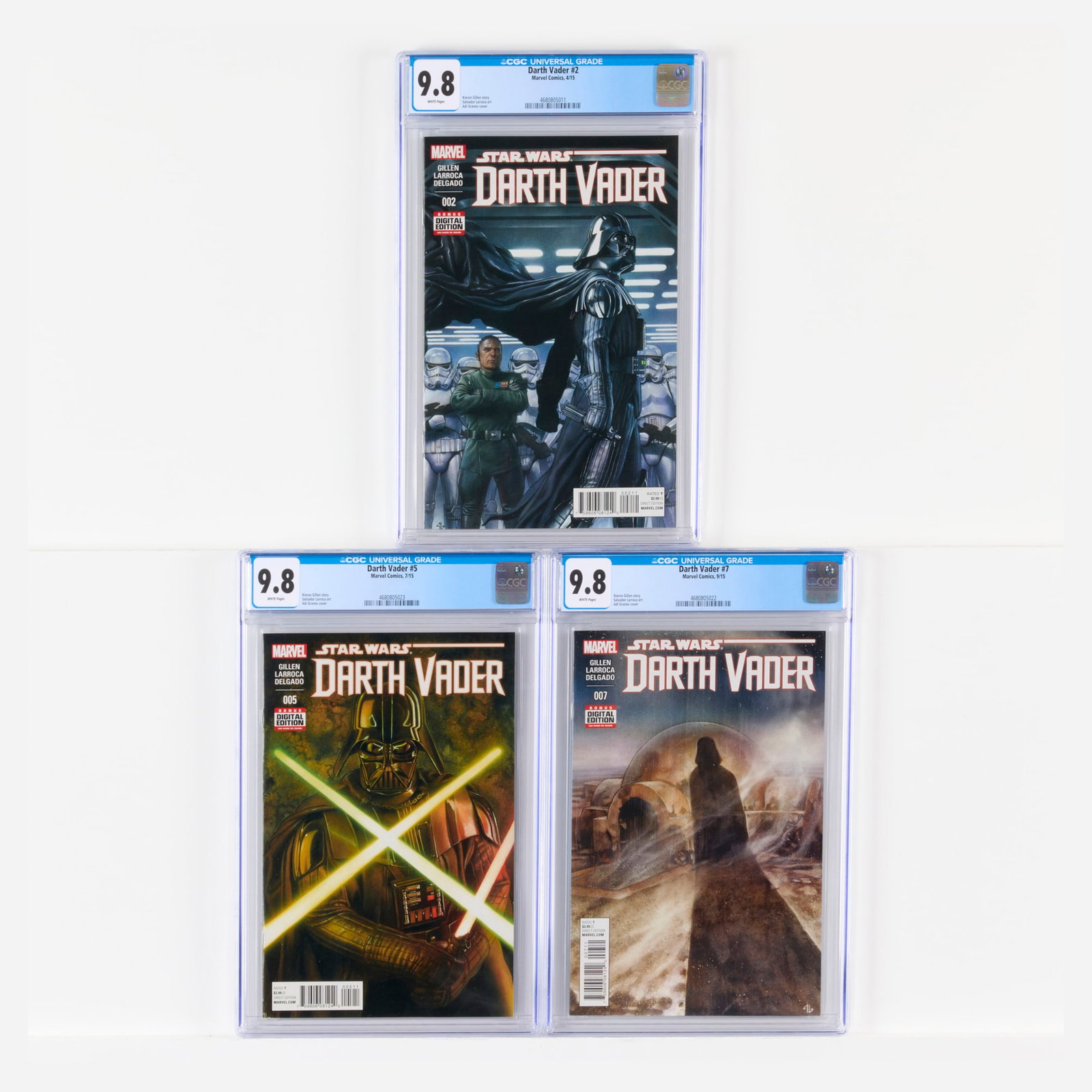 3 Marvel Comics Darth Vader #2, #5 and #7 CGC 9.8 Group (1 of 2)