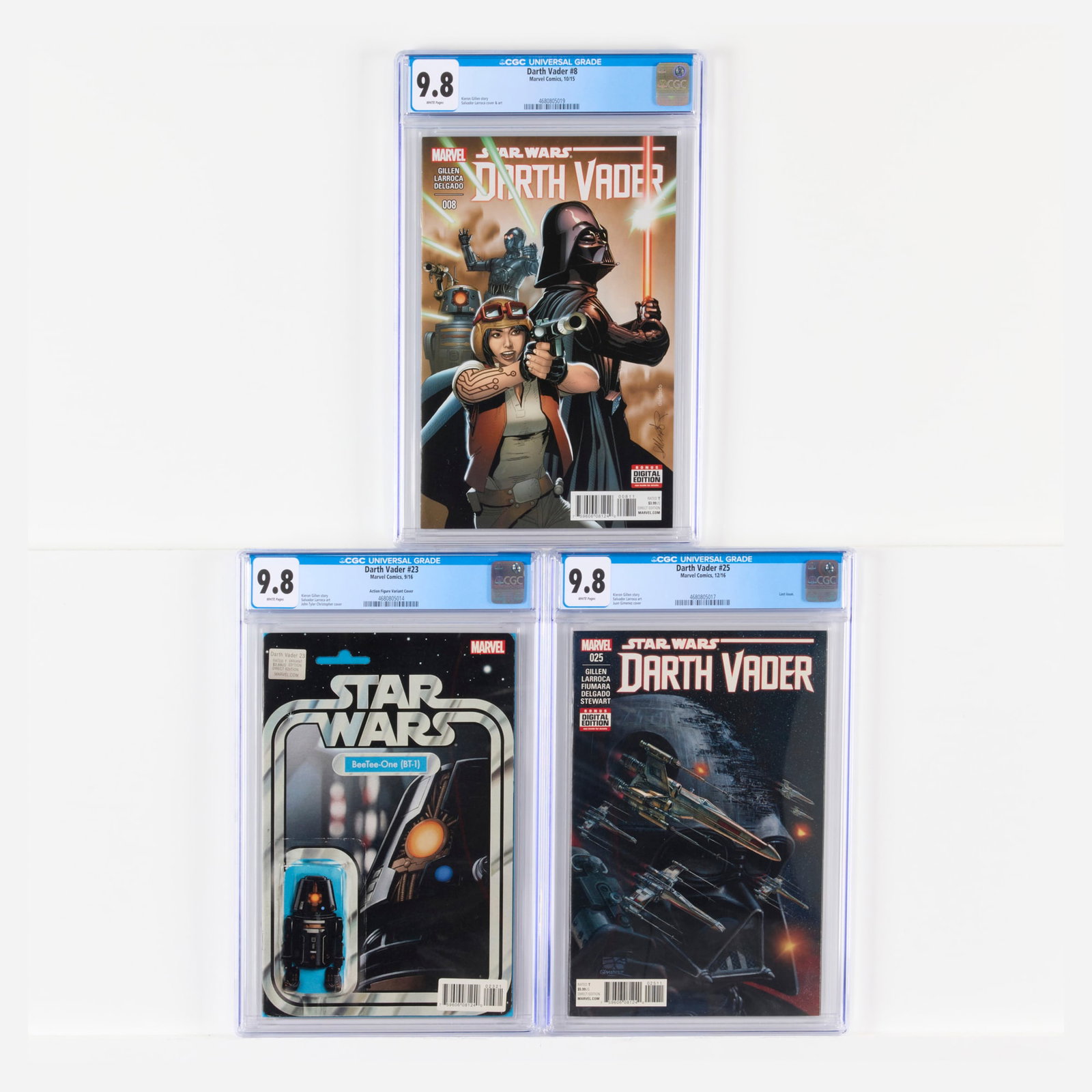 3 Marvel Comics Darth Vader #8, #23 and #25 CGC 9.8 Group (1 of 2)