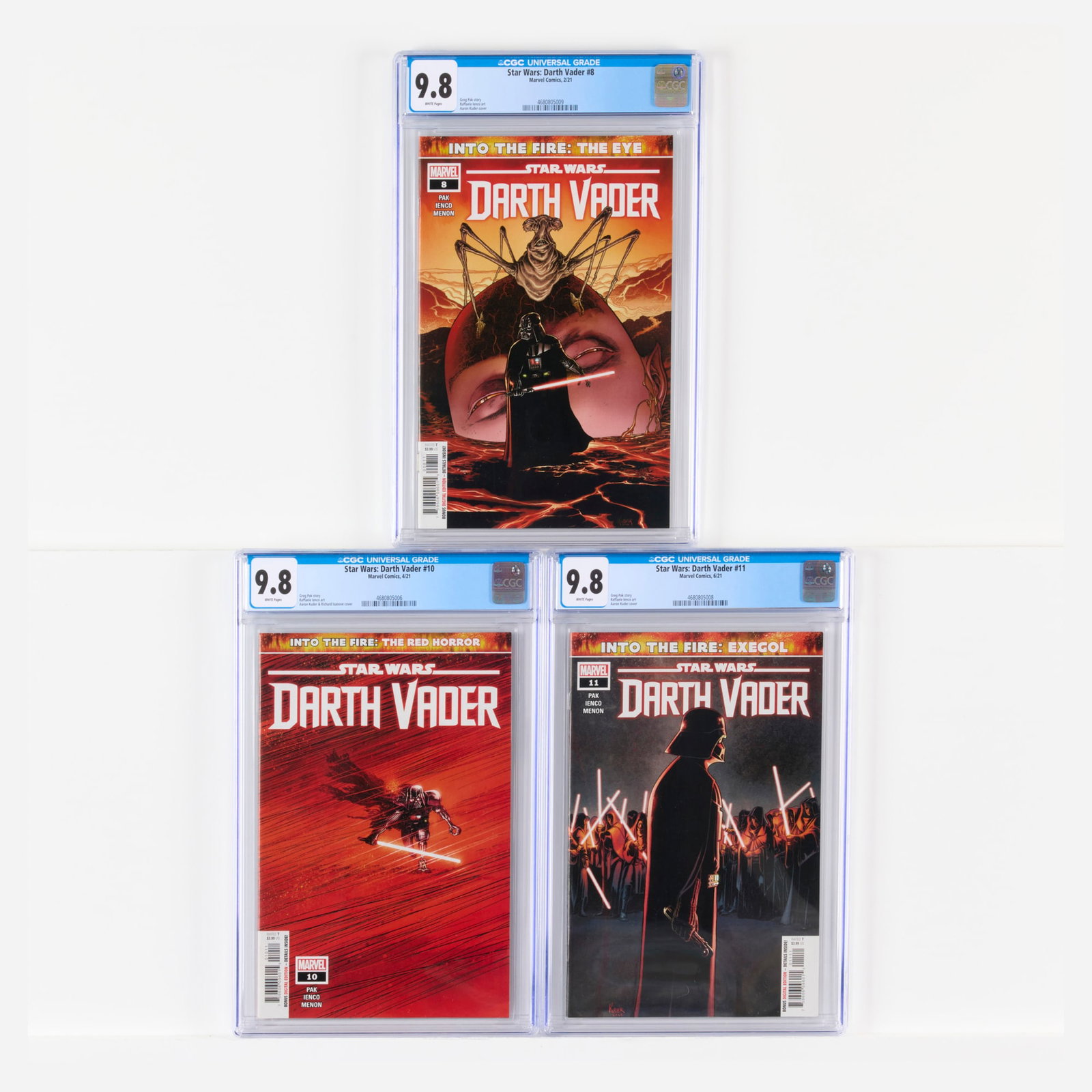 3 Marvel Comics Star Wars: Darth Vader #8, #10 and #11 CGC 9.8 Group (1 of 2)