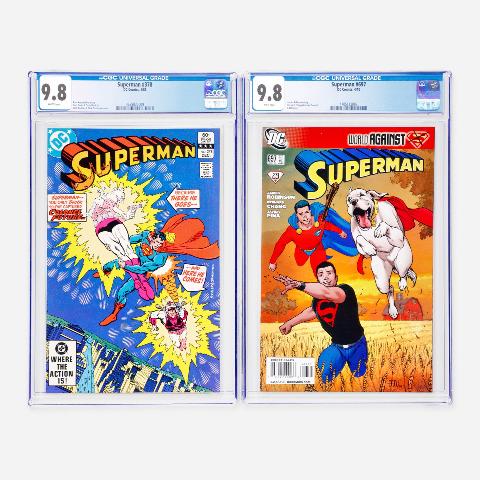2 DC Comics Superman #378 and #697 CGC 9.8 Group (1 of 2)