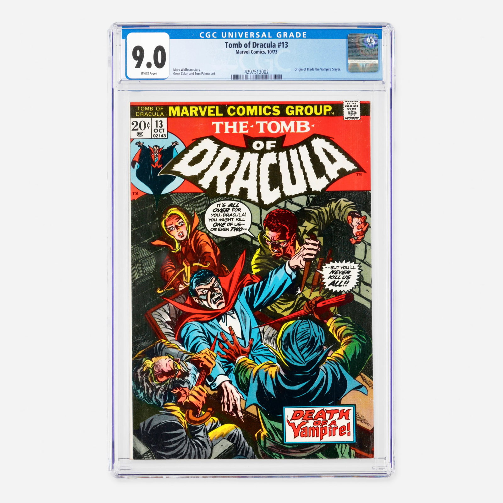 Marvel Comics Tomb of Dracula #13 CGC 9.0 (1 of 2)