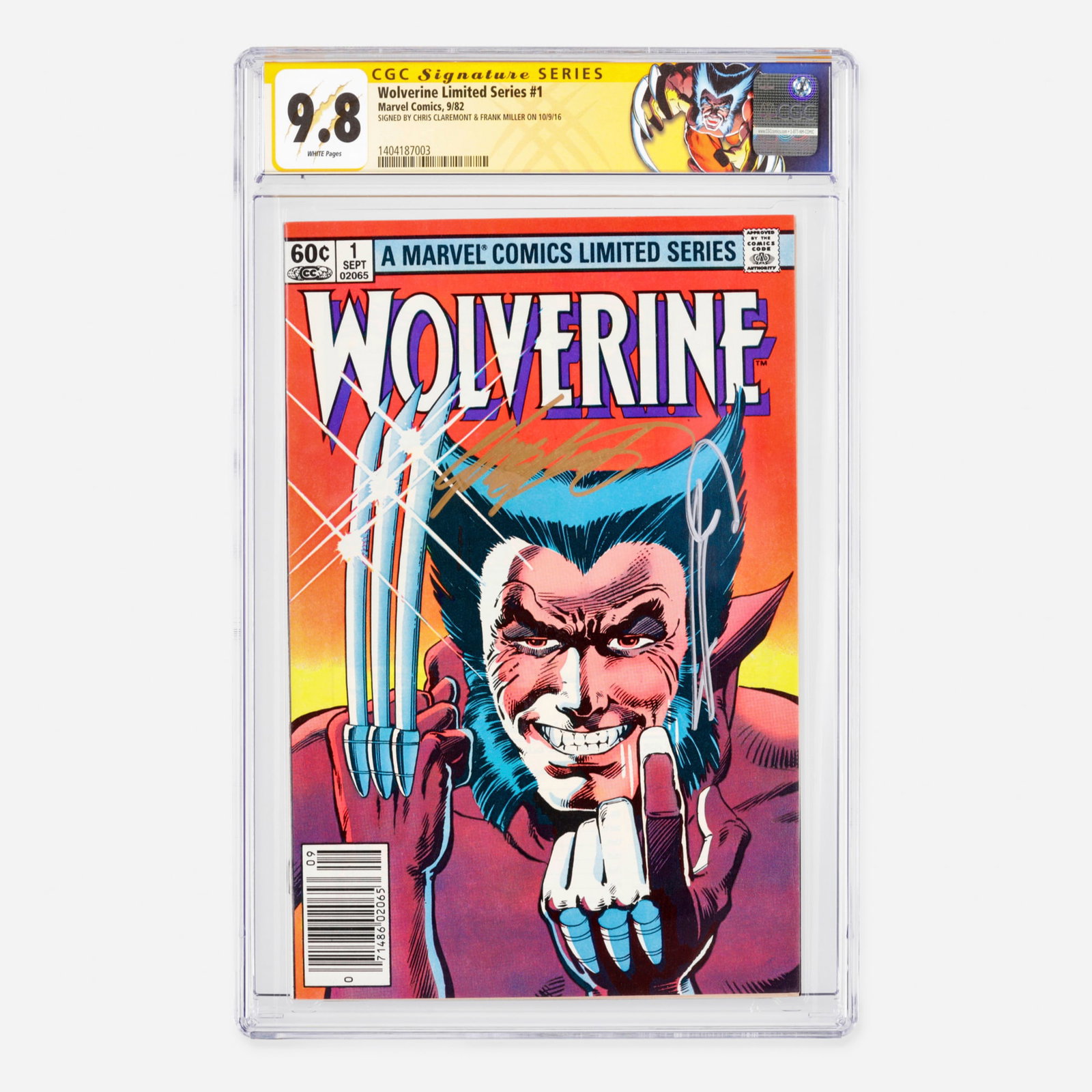 Marvel Comics Wolverine Limited Series #1 CGC 9.8 Newsstand Signature Series (1 of 2)