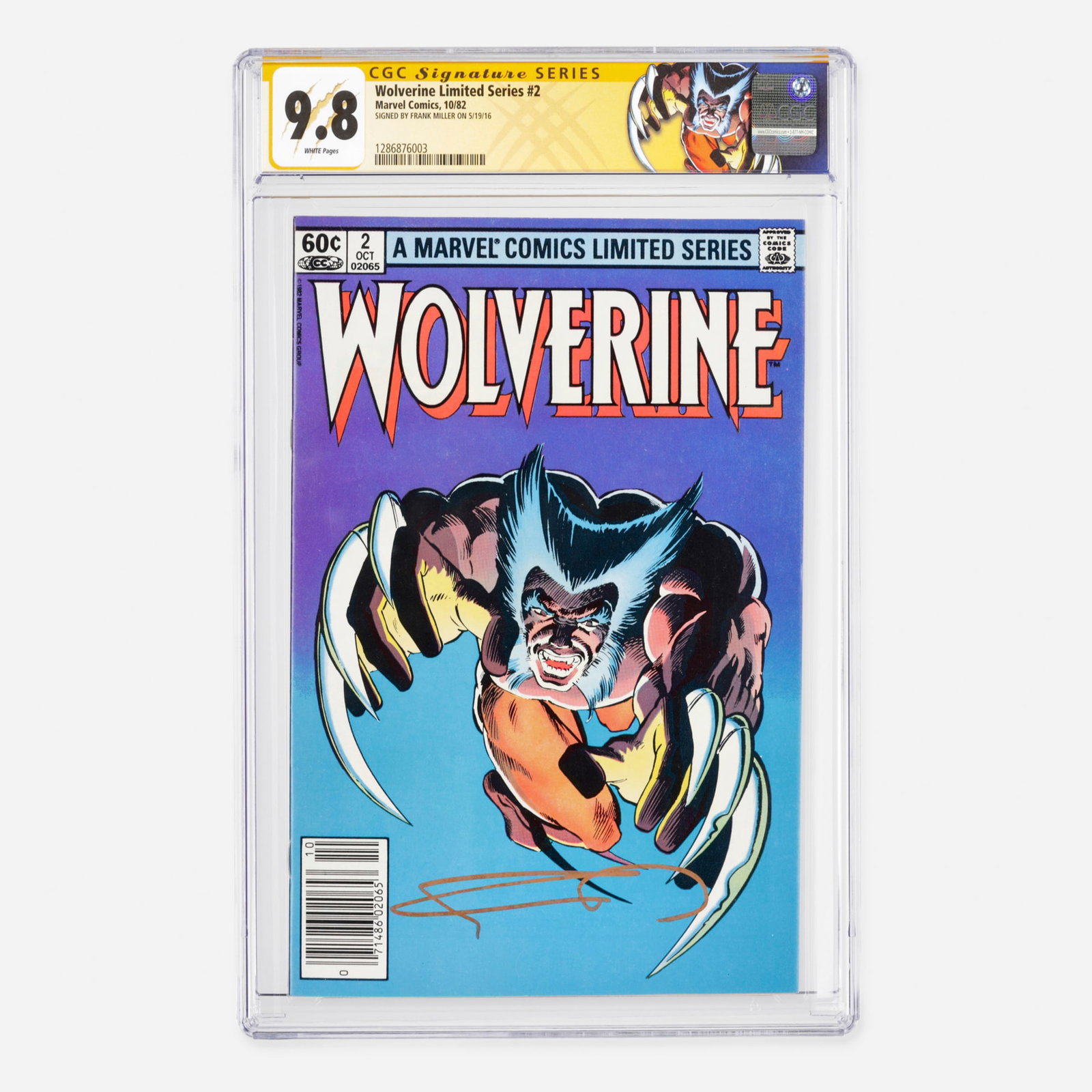 Marvel Comics Wolverine Limited Series #2 CGC 9.8 Newsstand Signature Series Frank Miller (1 of 2)