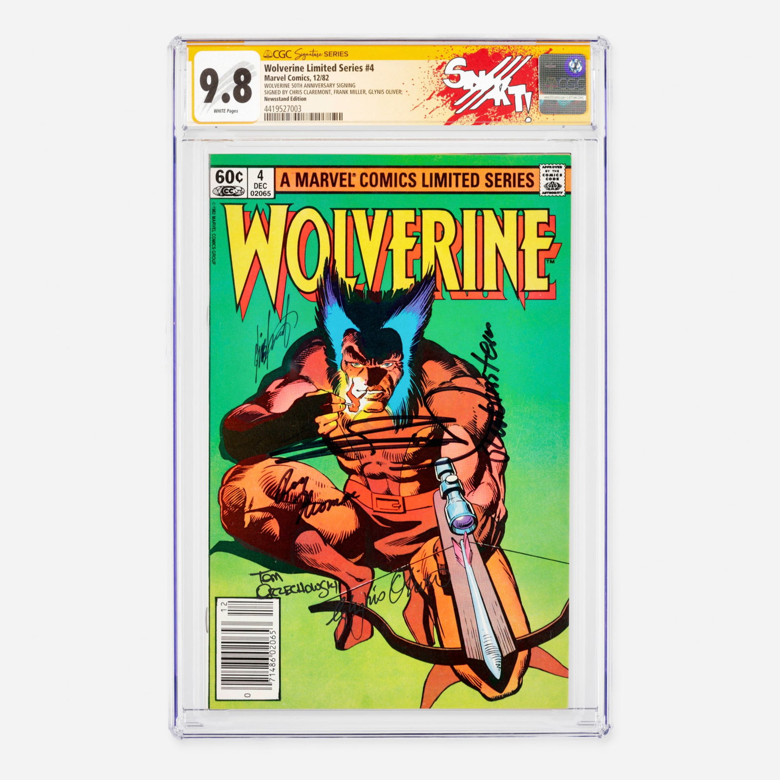 Marvel Comics Wolverine Limited Series #4 CGC 9.8 Newsstand Signature Series (1 of 2)