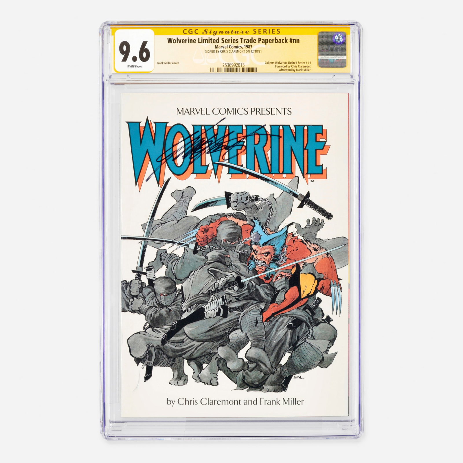 Marvel Comics Wolverine Limited Series Trade Paperback #nn CGC 9.6 Signature Series Chris Claremont (1 of 2)