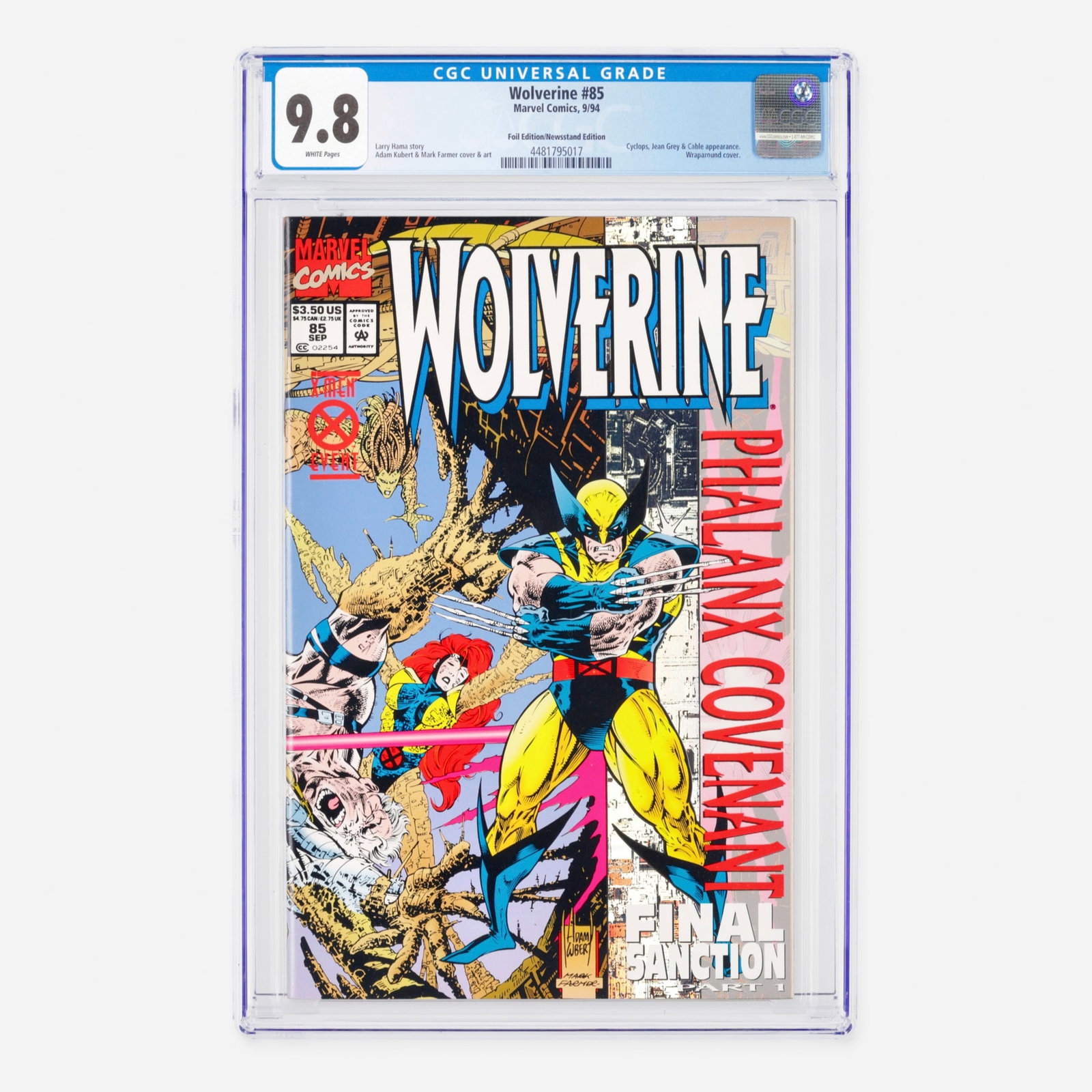 Marvel Comics Wolverine #85 CGC 9.8 Foil Edition Newsstand (1 of 2)