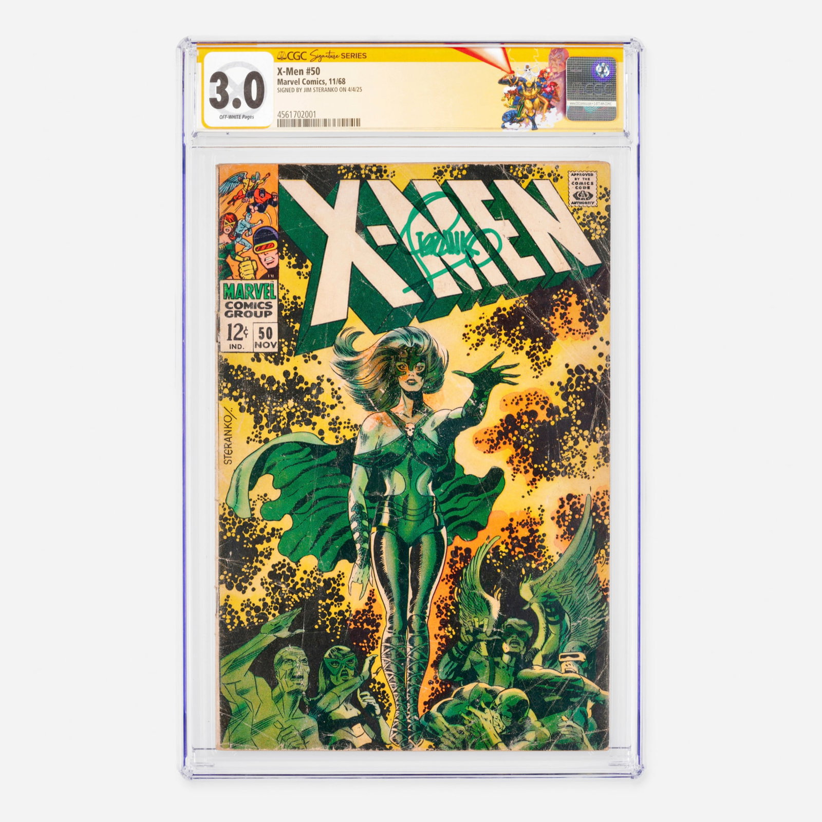 Marvel Comics X-Men #50 CGC 3.0 Signature Series Jim Sternako (1 of 2)