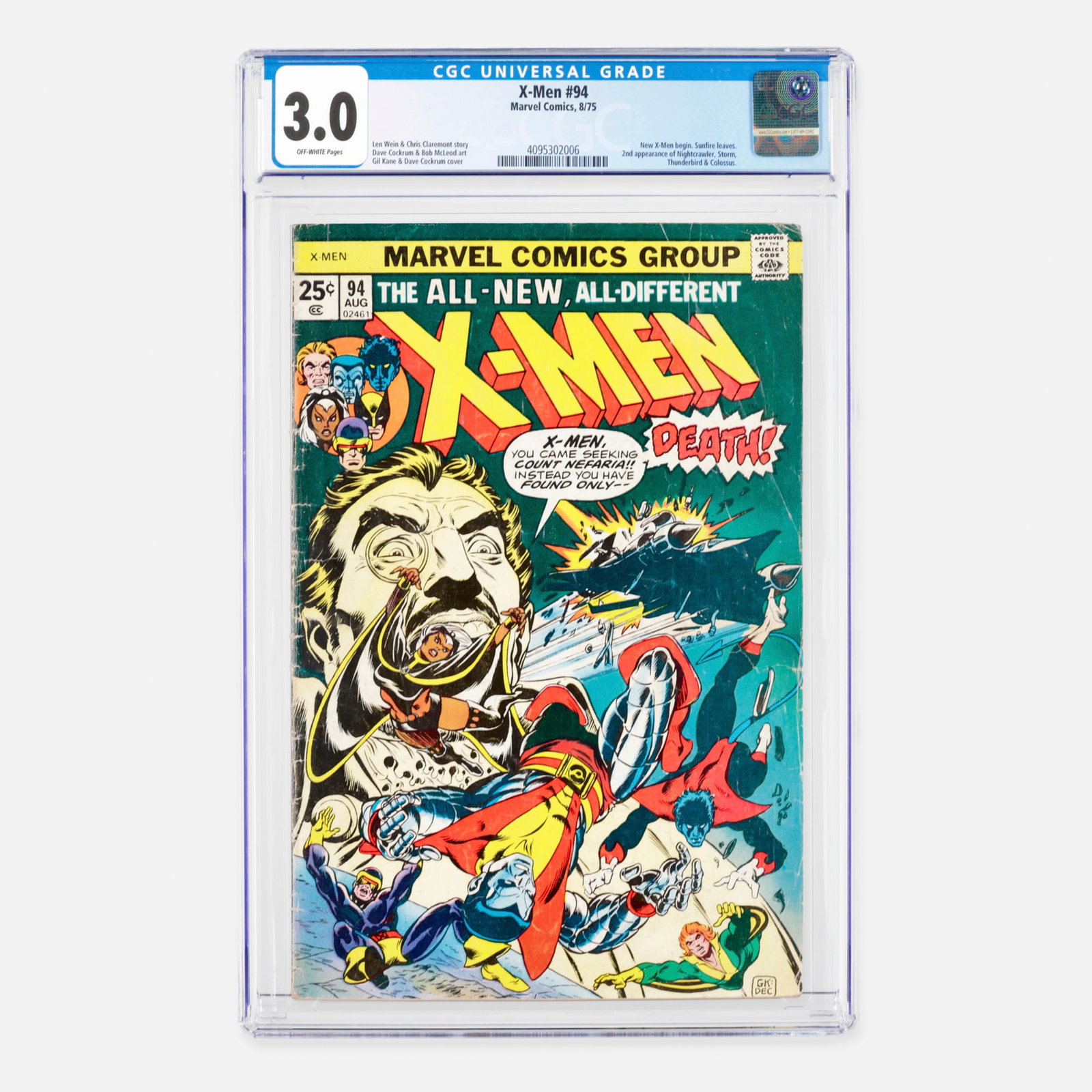 Marvel Comics X-Men #94 CGC 3.0 (1 of 2)