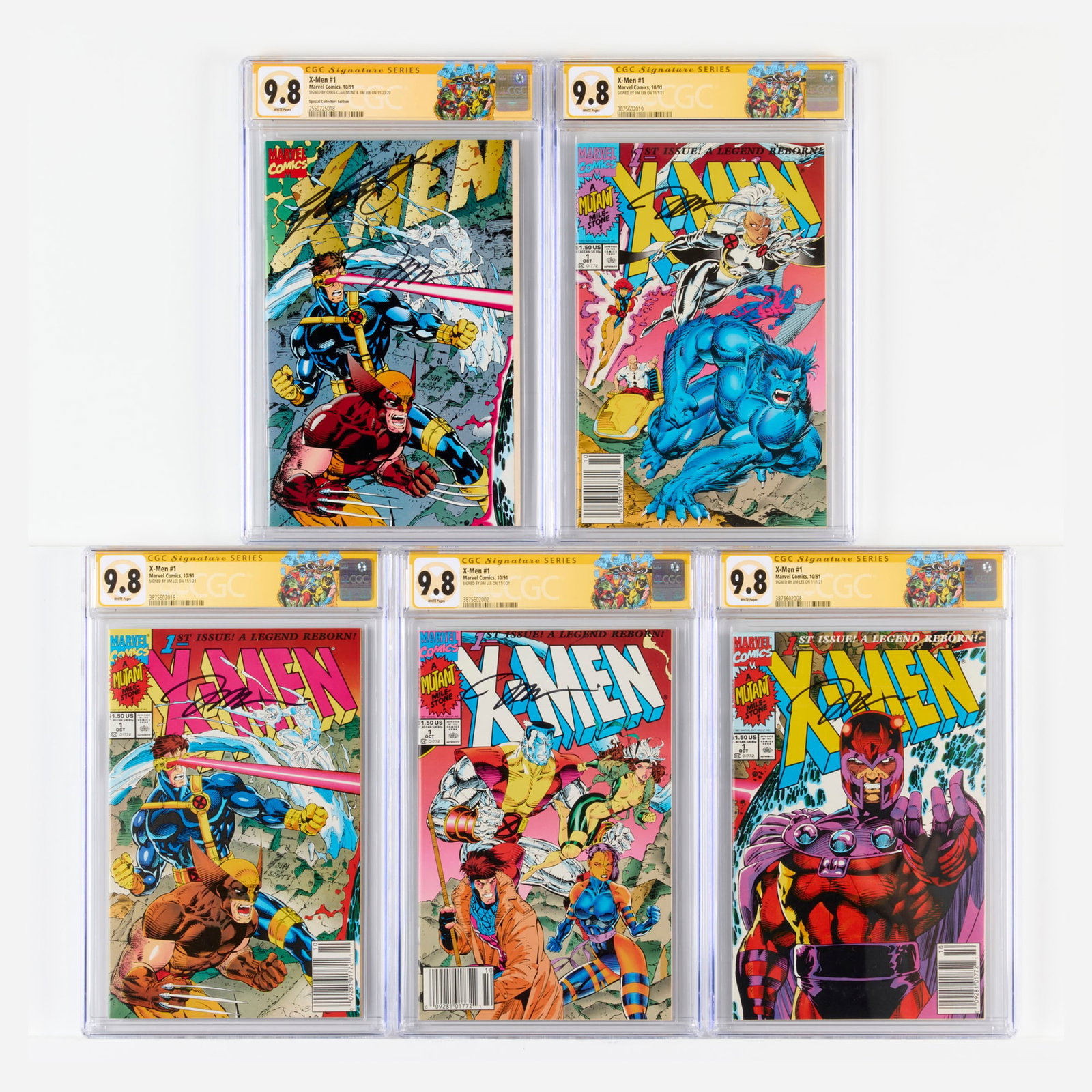 5 Marvel Comics X-Men #1 CGC 9.8 Newsstand Signature Series Group (1 of 2)