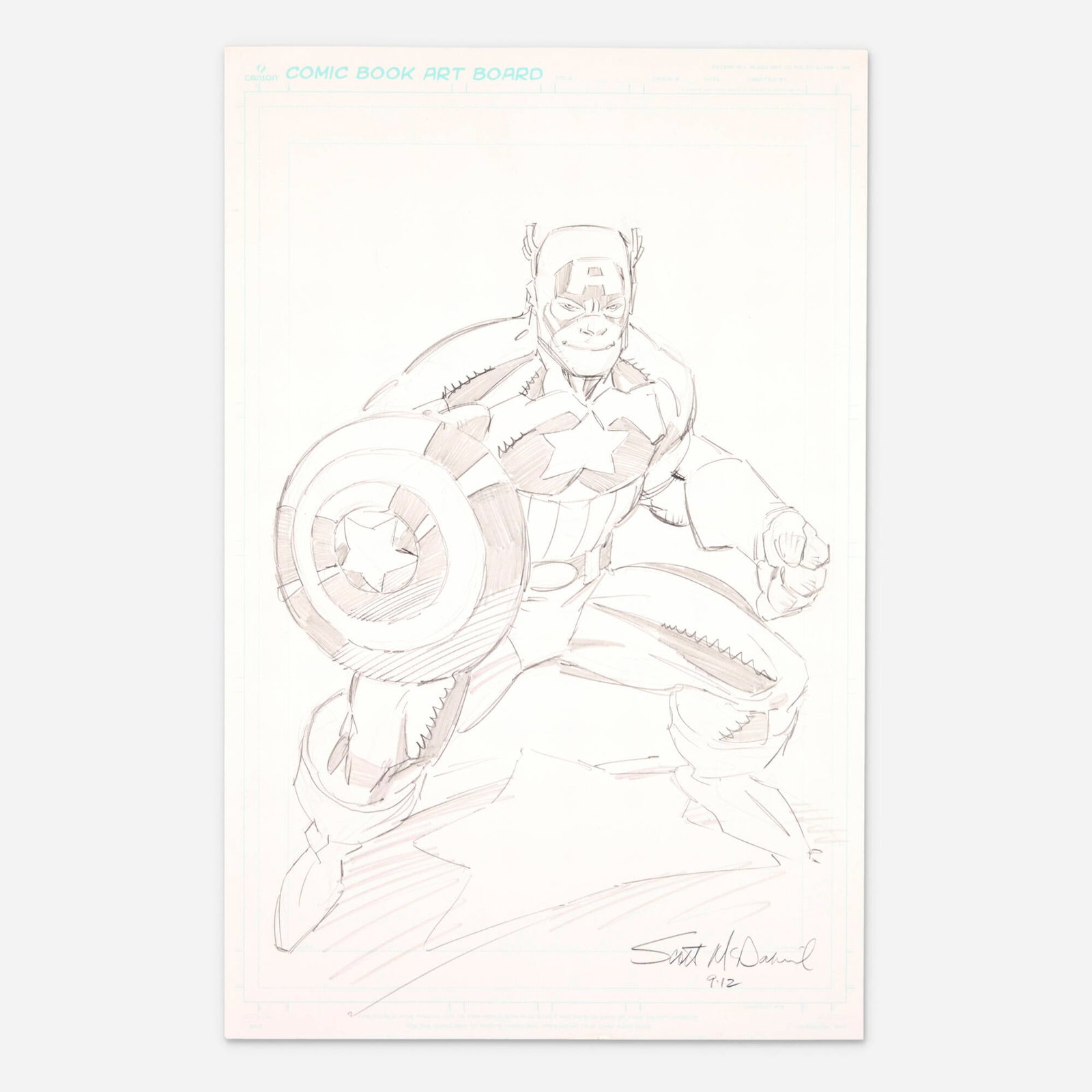 Scott McDaniel, Captain America Original Art Illustration (2012) (1 of 1)