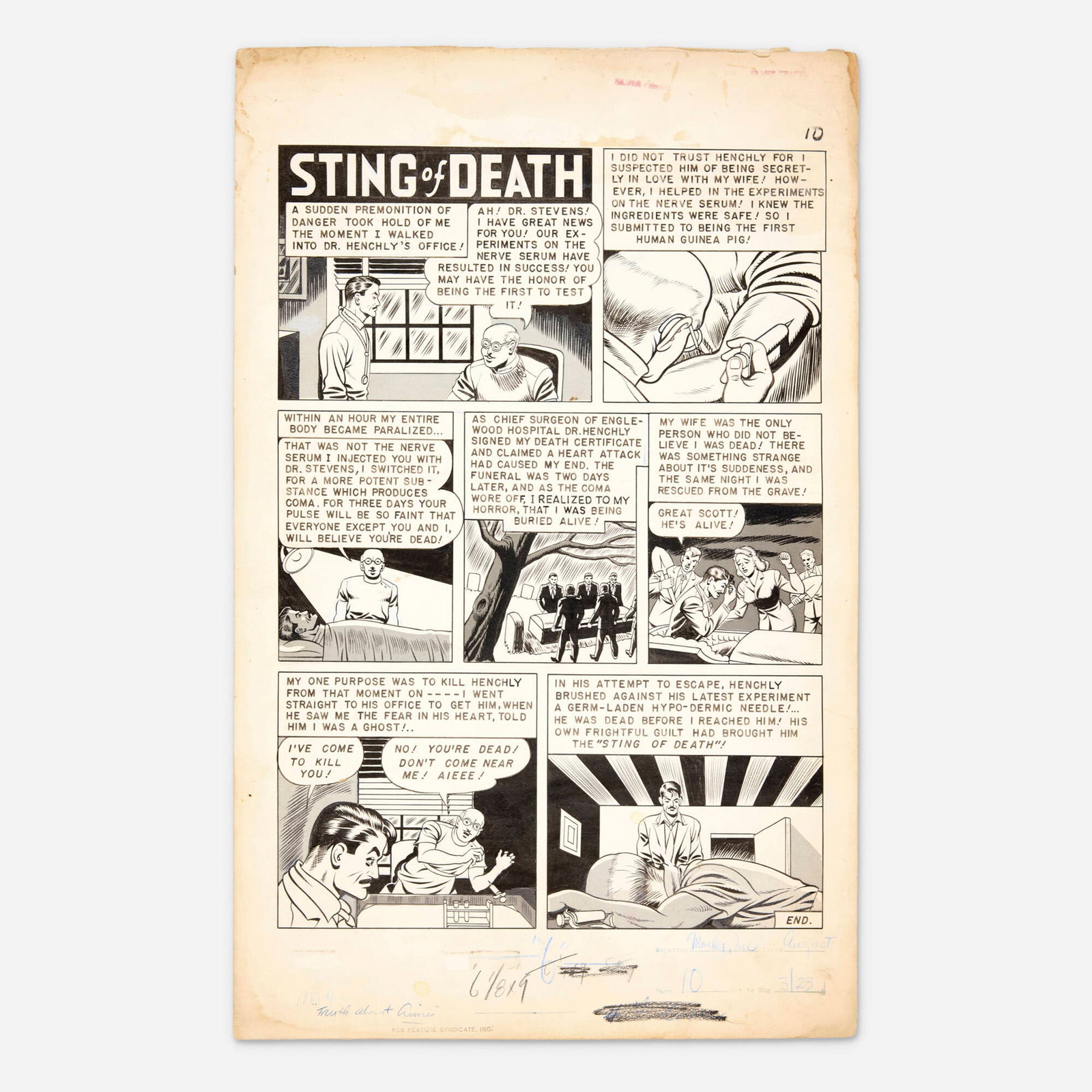 Walter Palais, Murder Incorporated #2 Story Page 10 (Fox, 1950) (1 of 1)