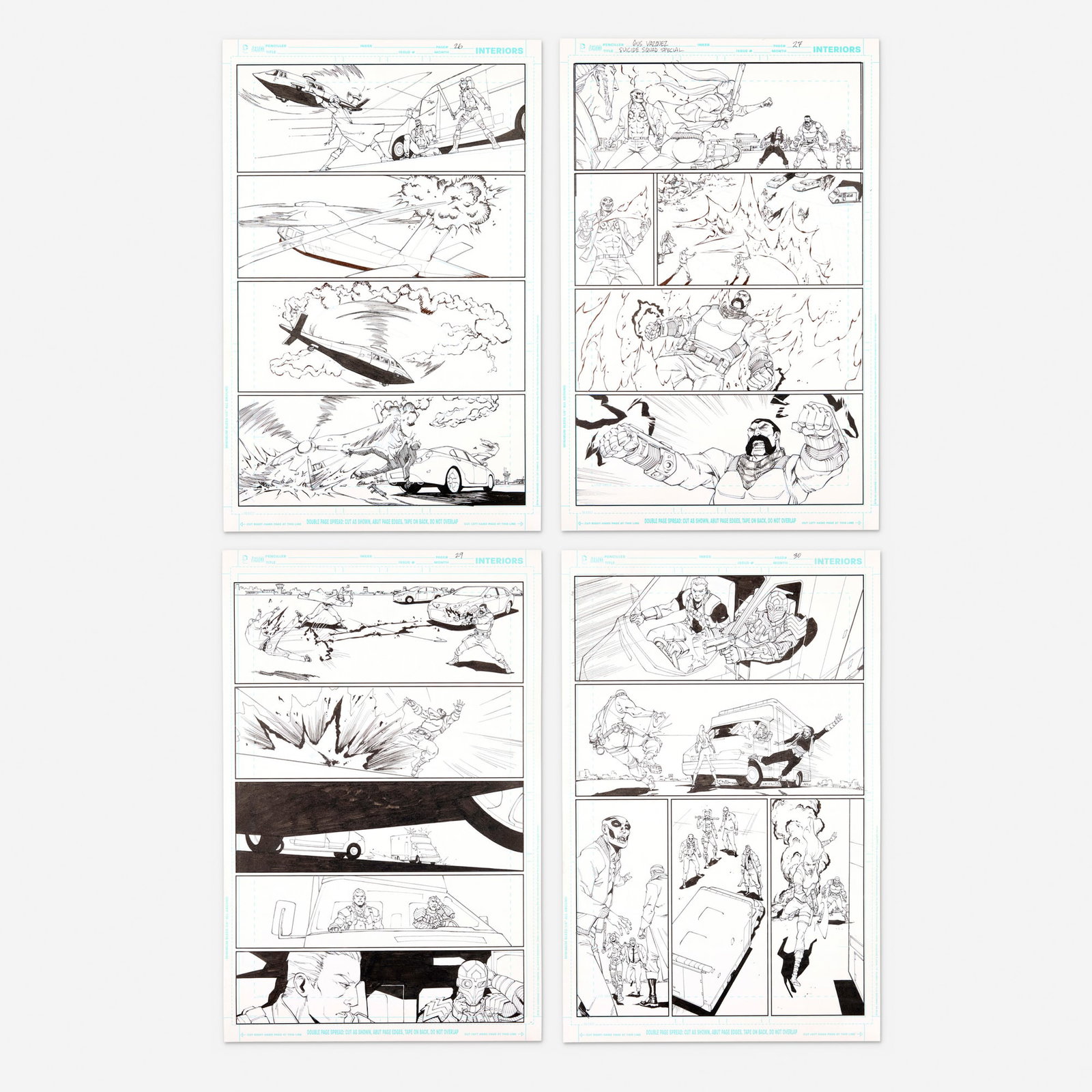 Gustavo Vazquez, Suicide Squad War Crimes Special #1 Story Pages 26, 27, 29, and 30 Original Art (1 of 1)