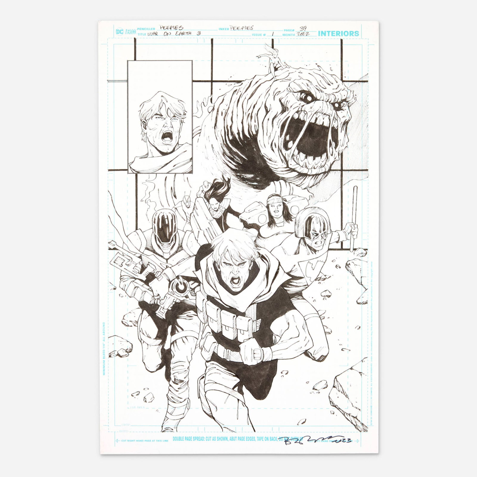 Brent Peeples, War on Earth #3 Story Page 39 Original Art (DC Comics, 2022) (1 of 1)