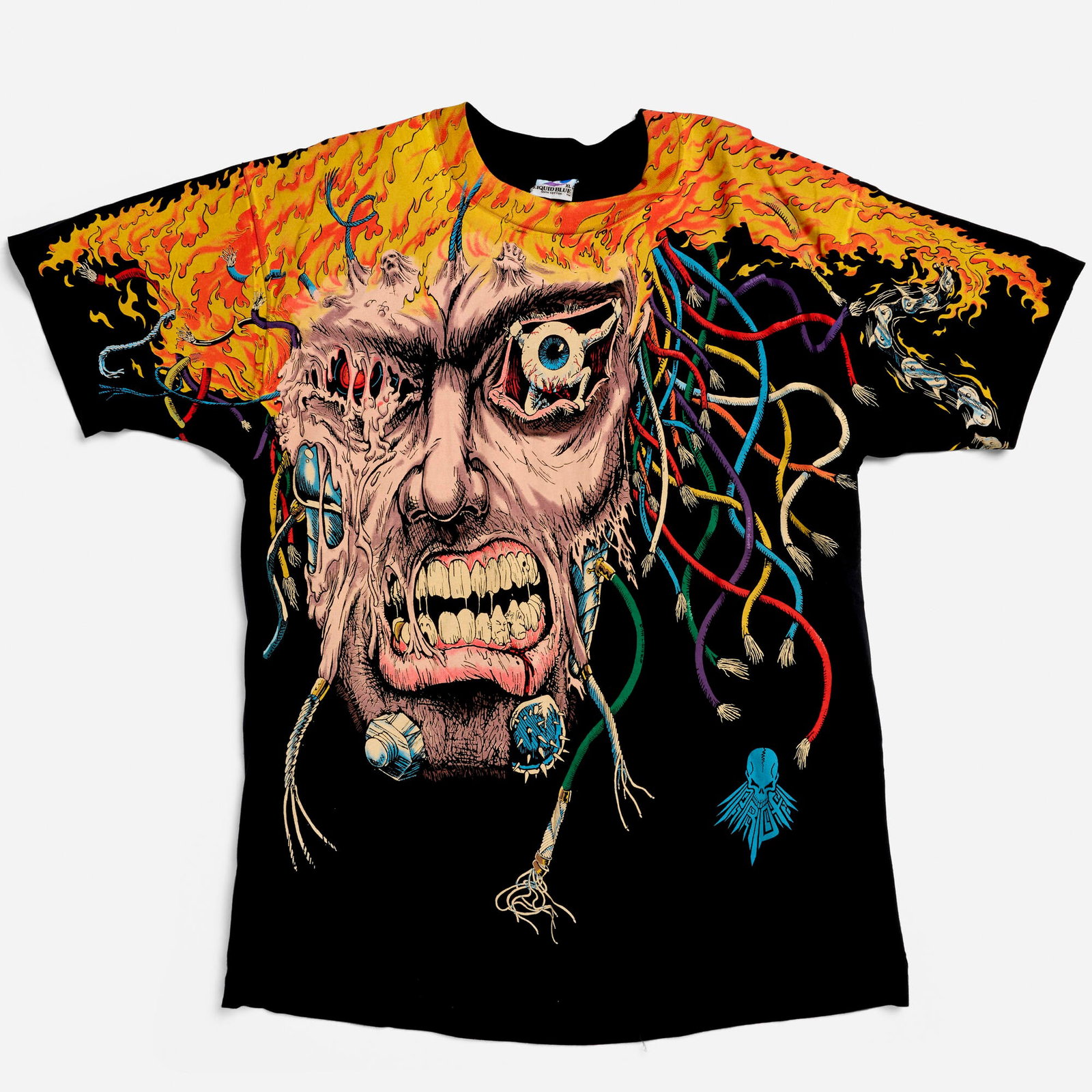 Liquid Blue Overload Weapon X Wolverine All Over Print X-Large T-Shirt Single Stitch: Liquid Blue Overload Weapon X Wolverine All Over Print X-Large T-Shirt Single Stitch 100% cotton, single stitch 22 w x 28 l in (56 x 71 cm) Condition Notes: Overall good vintage condition with minimal
