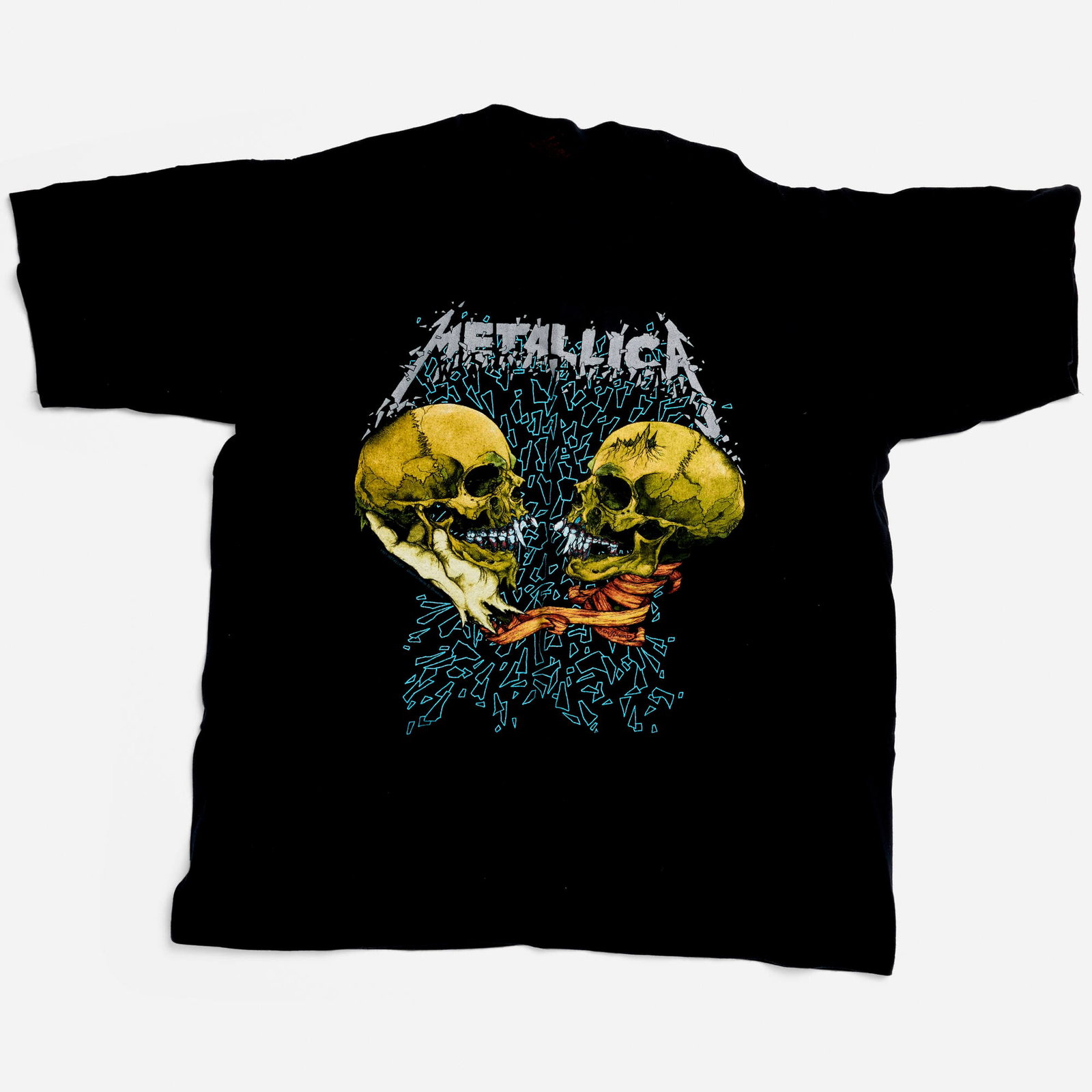 Metallica Sad But True X-Large T-Shirt: Metallica Sad But True X-Large T-Shirt 1991 100% cotton, double stitch 23 w x 24 l in (58 x 61 cm) Condition Notes: Overall good vintage condition with minimal wear consistent with age, fully wea