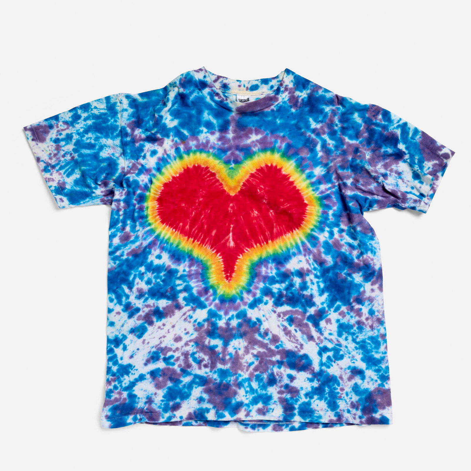 Vintage Tie Dye Heart X-Large T-Shirt (1 of 2)